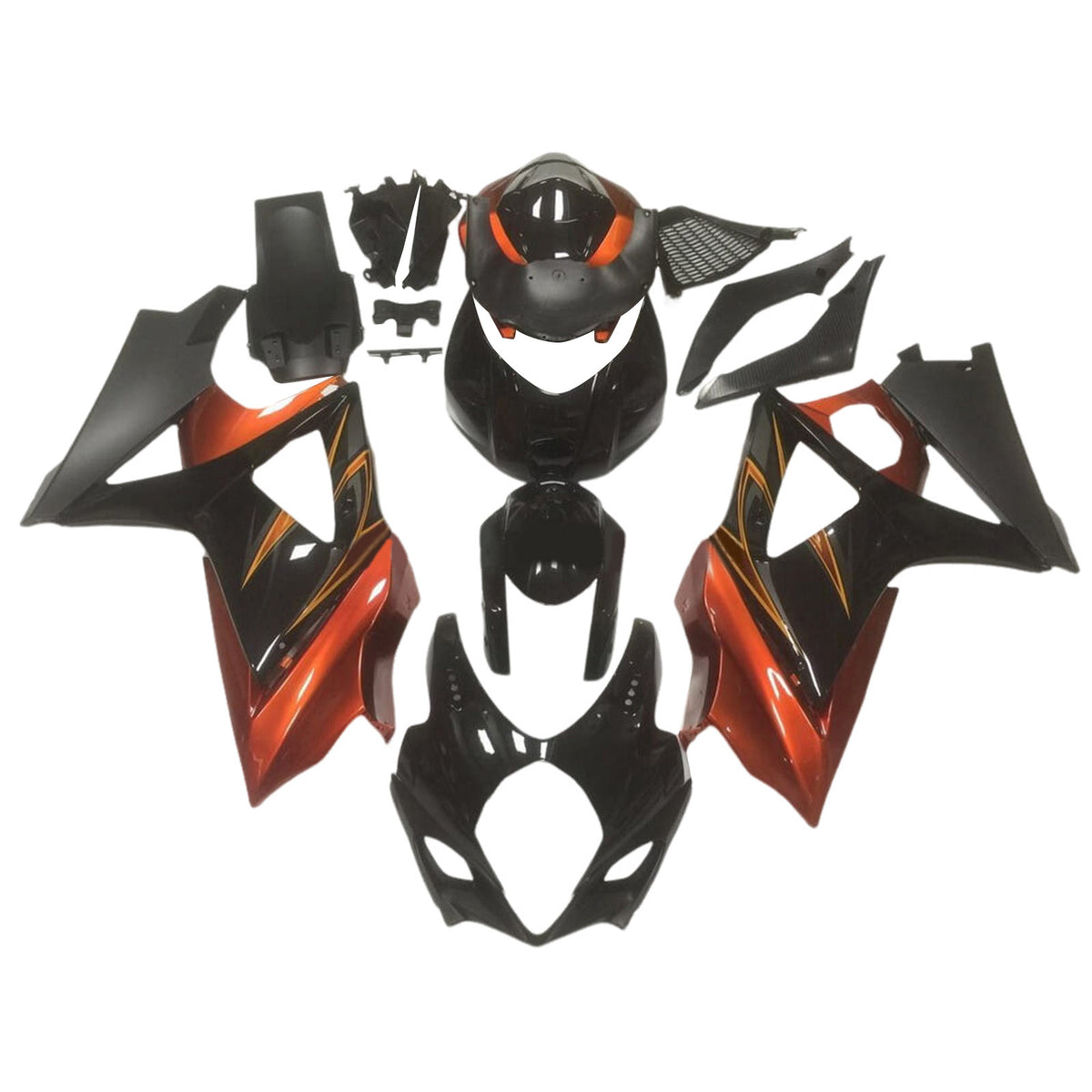 Amotopart 2007-2008 K7 GSXR1000 Suzuki Orange&Black Fairing Kit