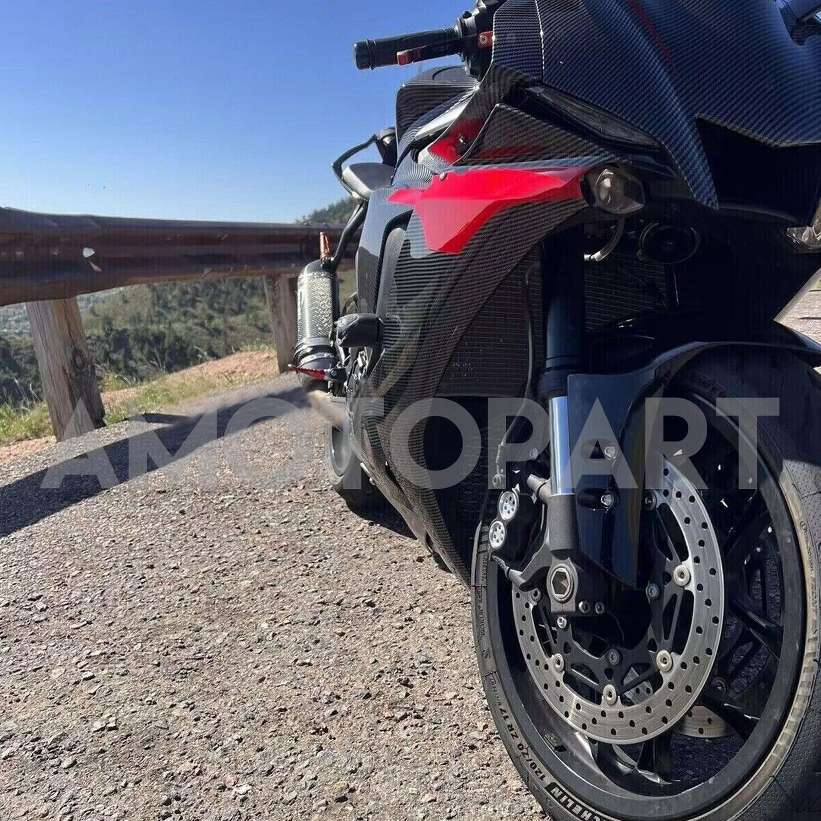 Amotopart 2020-2025 Yamaha YZF R1 Carbon Fiber Black Red Fairing Kit