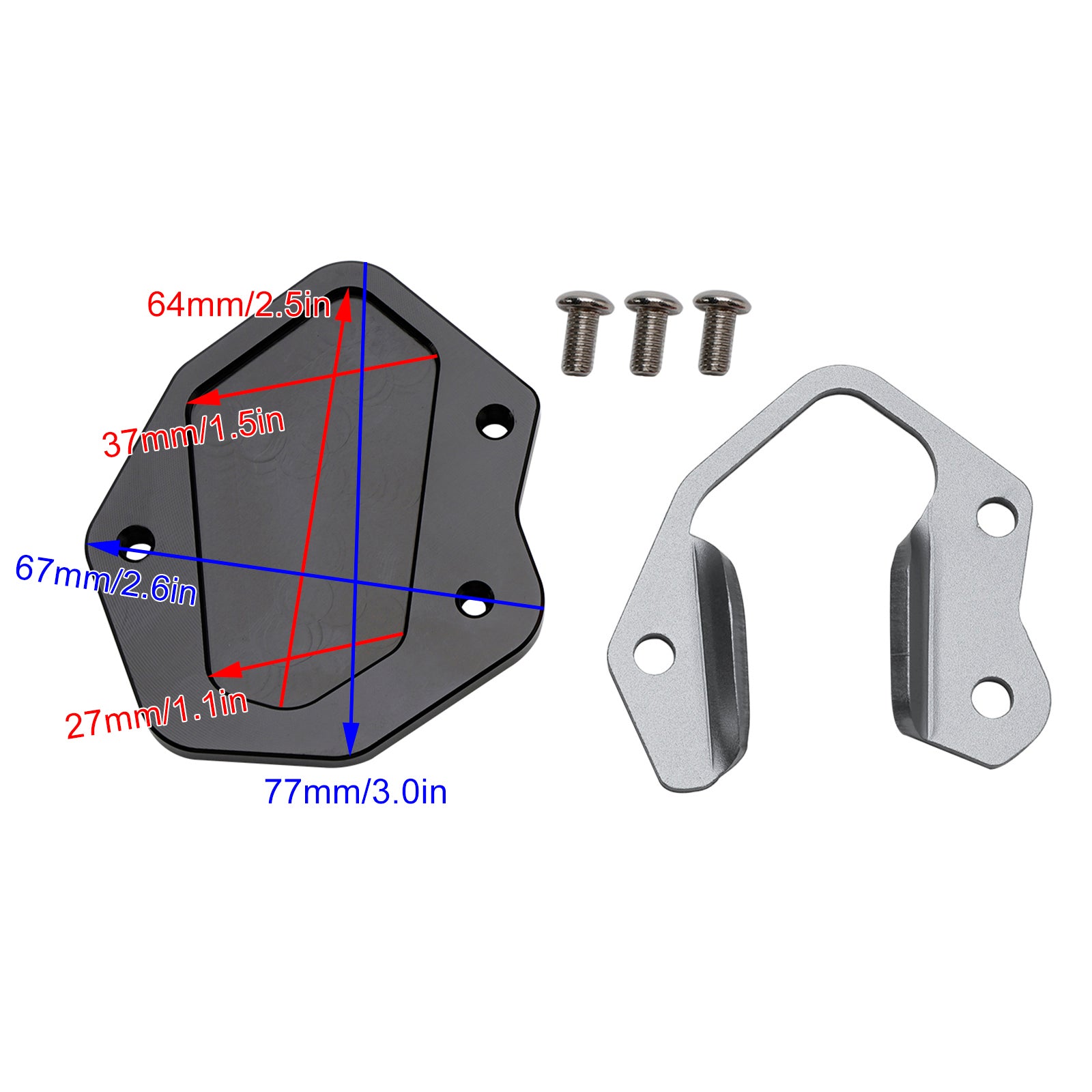 TIGER 10-20 800/XC/XCA/XR/XRT & 18-20 XCX Kickstand Enlarge Plate Pad