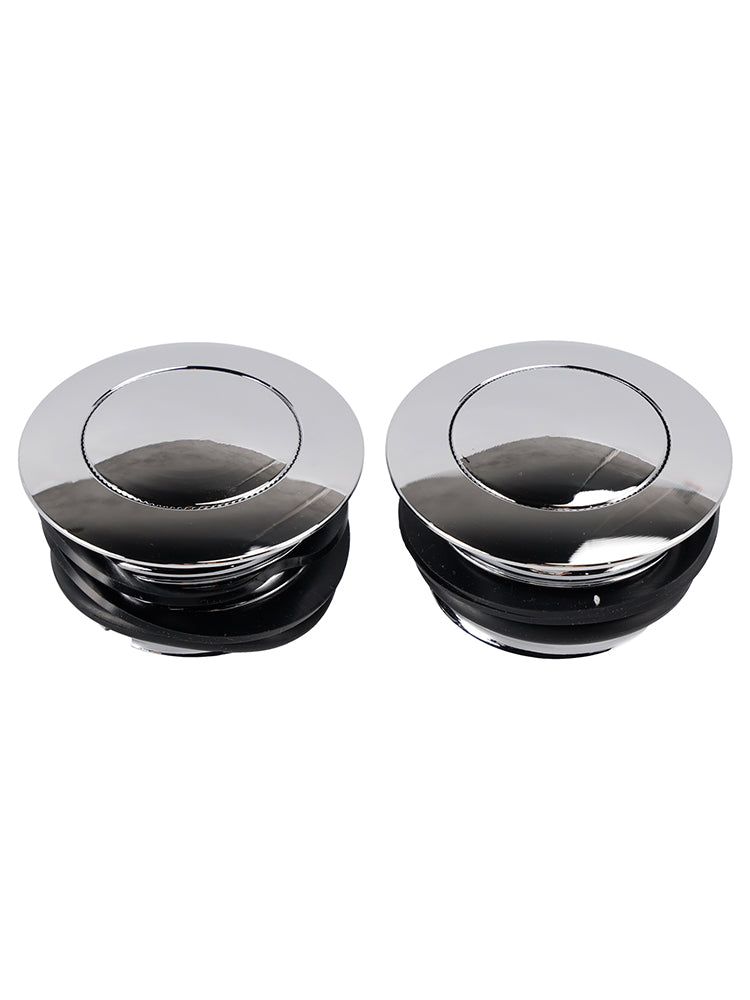 Set di tappi benzina a vite pop-up in alluminio billet cromato Touring Softail Dyna