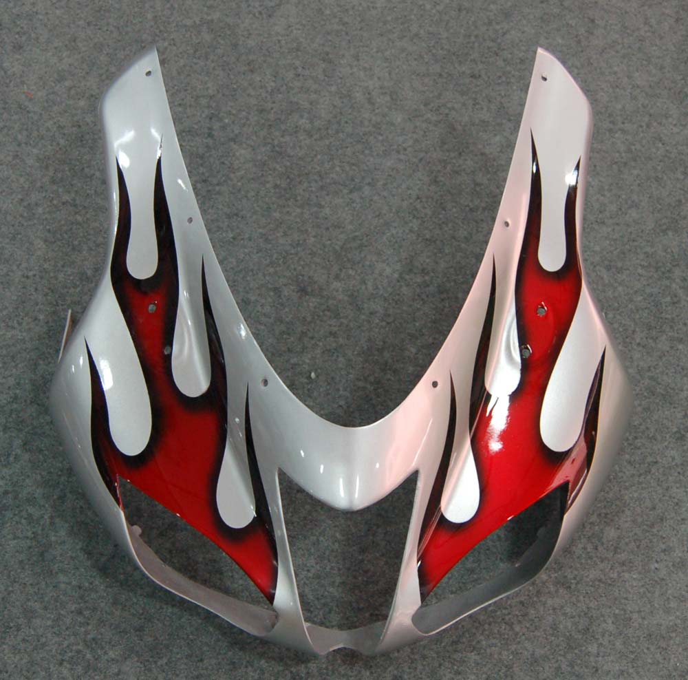 Amotopart 2007–2008 Kawasaki ZX6R 636 Sliver Red Verkleidungsset