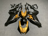 Amotopart Verkleidungsset für Yamaha YZF R1 2020–2024, mattschwarz und goldfarben