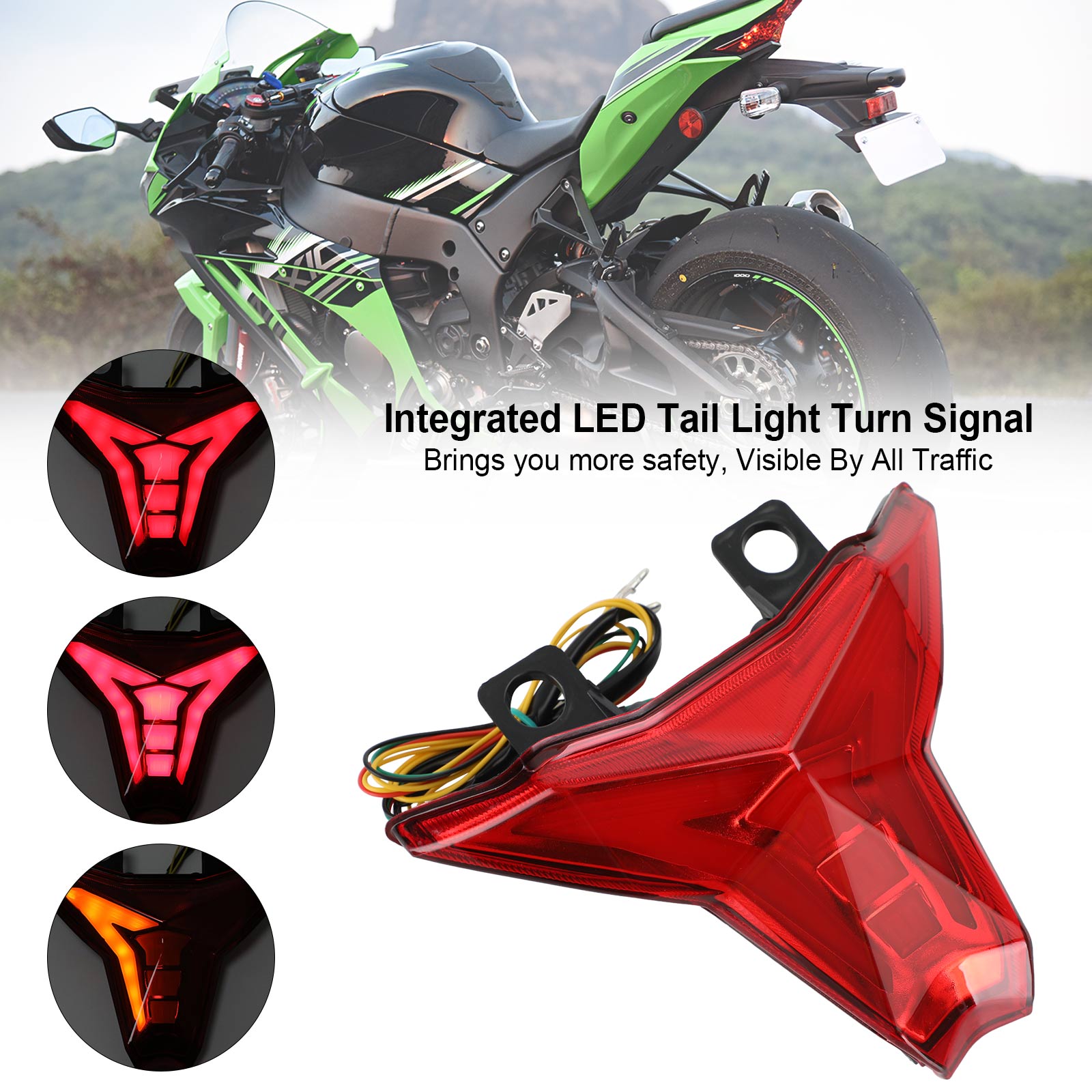 18-22 Kawasaki Ninja 400 / Z400 Integrated Tail Light Turn Signal