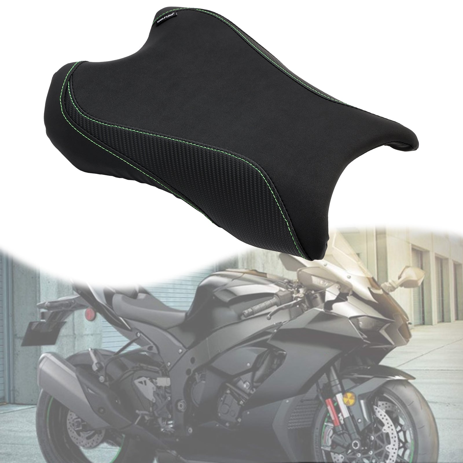 2021-2023  Kawasaki Zx-10R/Rr Front Driver Raider Seat Pillion Saddle Green