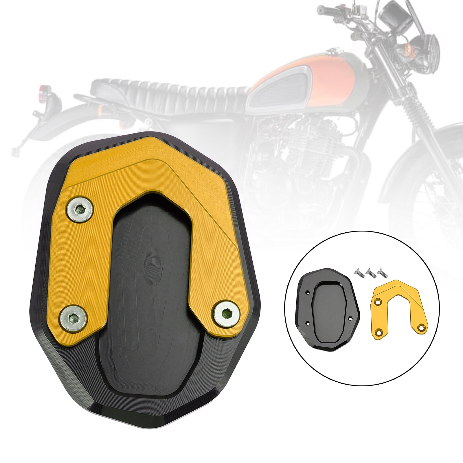 15-20 Ducati Scrambler 400/800/1100 Kickstand Enlarge Plate Pad