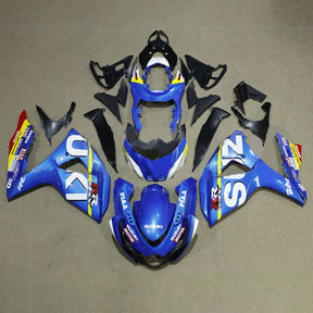 Amotopart 2009-2016 K9 GSXR1000 Suzuki Blue&Yellow Style1 Fairing Kit