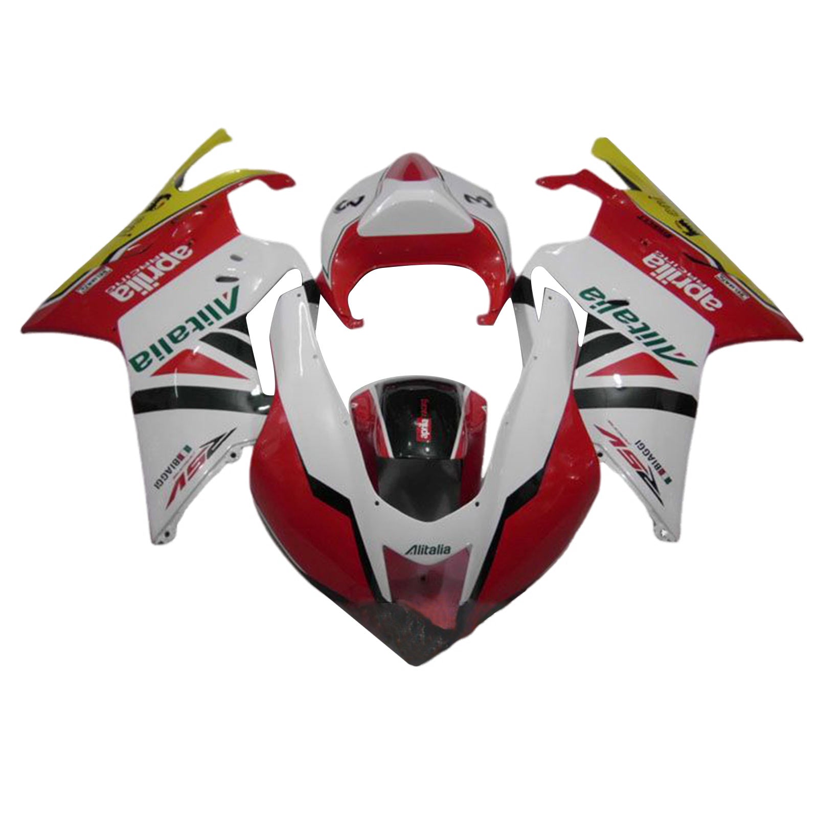 Amotopart 2003-2006 Aprilia RSV1000 White&Red Fairing Kit