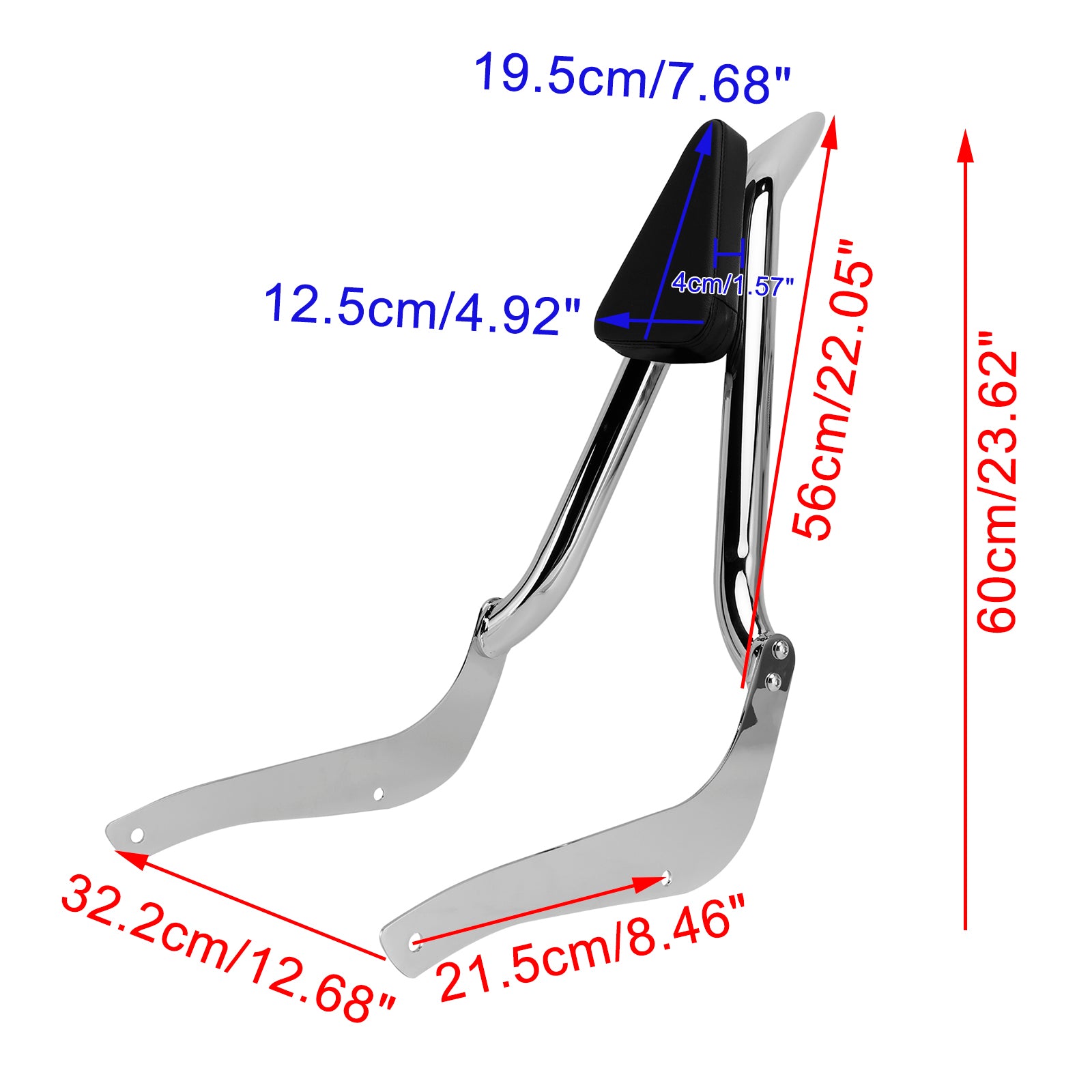 2001-2017 Boulevard C50 Intruder Volusia VL800 Passenger Sissy Bar Backrest