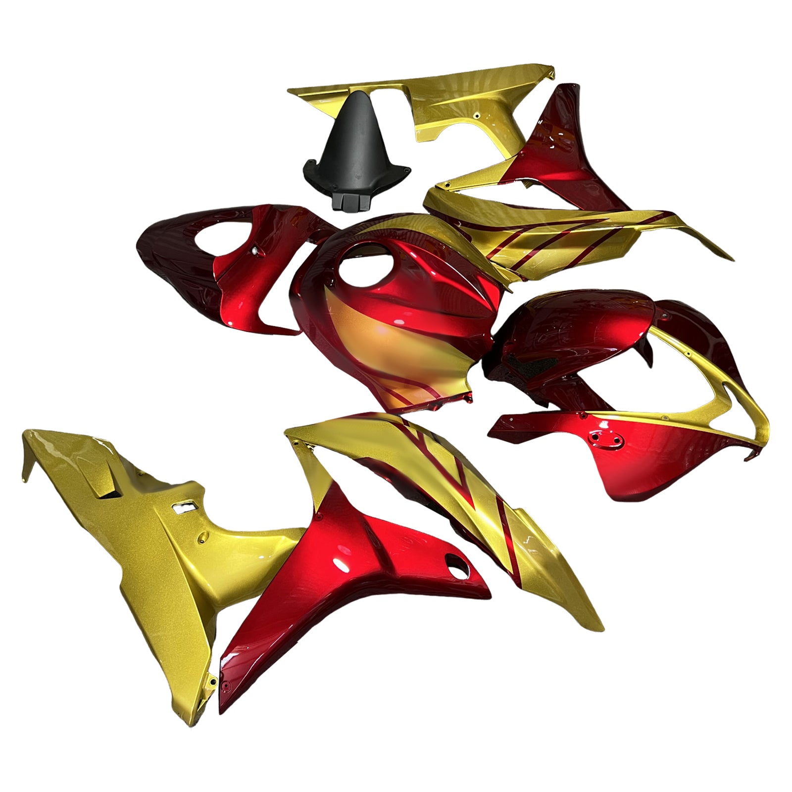 Amotopart 2007-2008 Honda CBR600RR Red Gold Fairing Kit