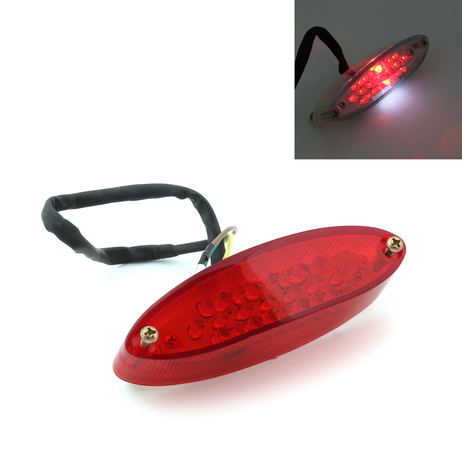 Fanale posteriore per targa da corsa a LED per bici da moto, universale