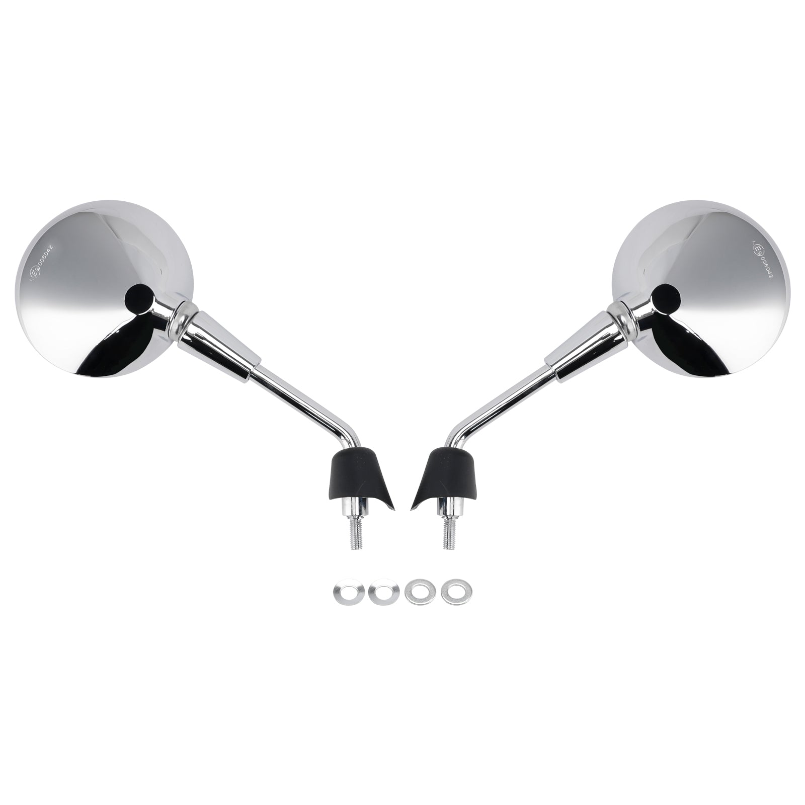 Vespa Primavera 50-125 Sprint 50-150 Gts 125 300 Pair Shorty Mirrors Chrome