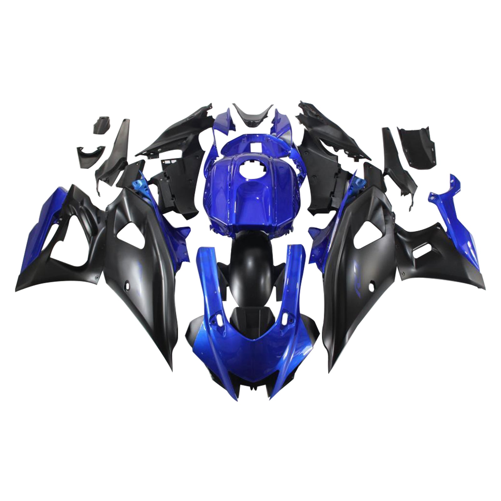 Amotopart 2021-2024 Yamaha YZF-R7 Matte Blue&Black Style2 Fairing Kit