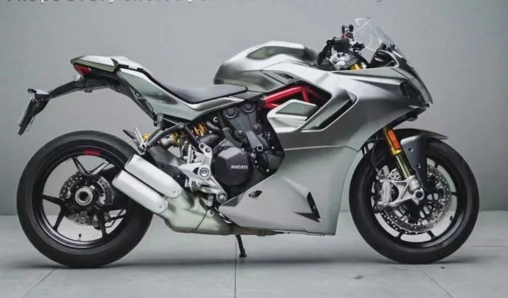 Amotopart 2021-2024 Ducati Supersport 950 / 950S White Silver Titanium Fairing Kit