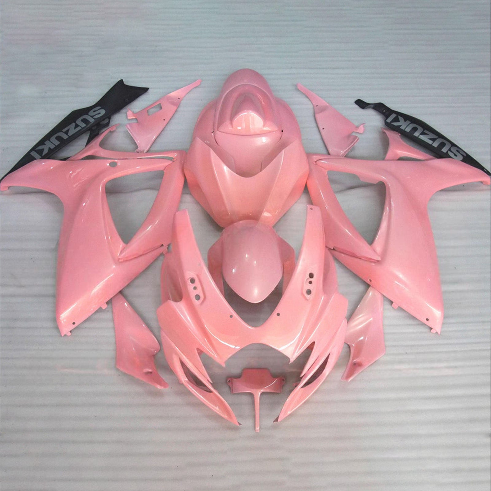 Amotopart 2006-2007 Suzuki GSXR 600/750 Pink Black Fairing Kit