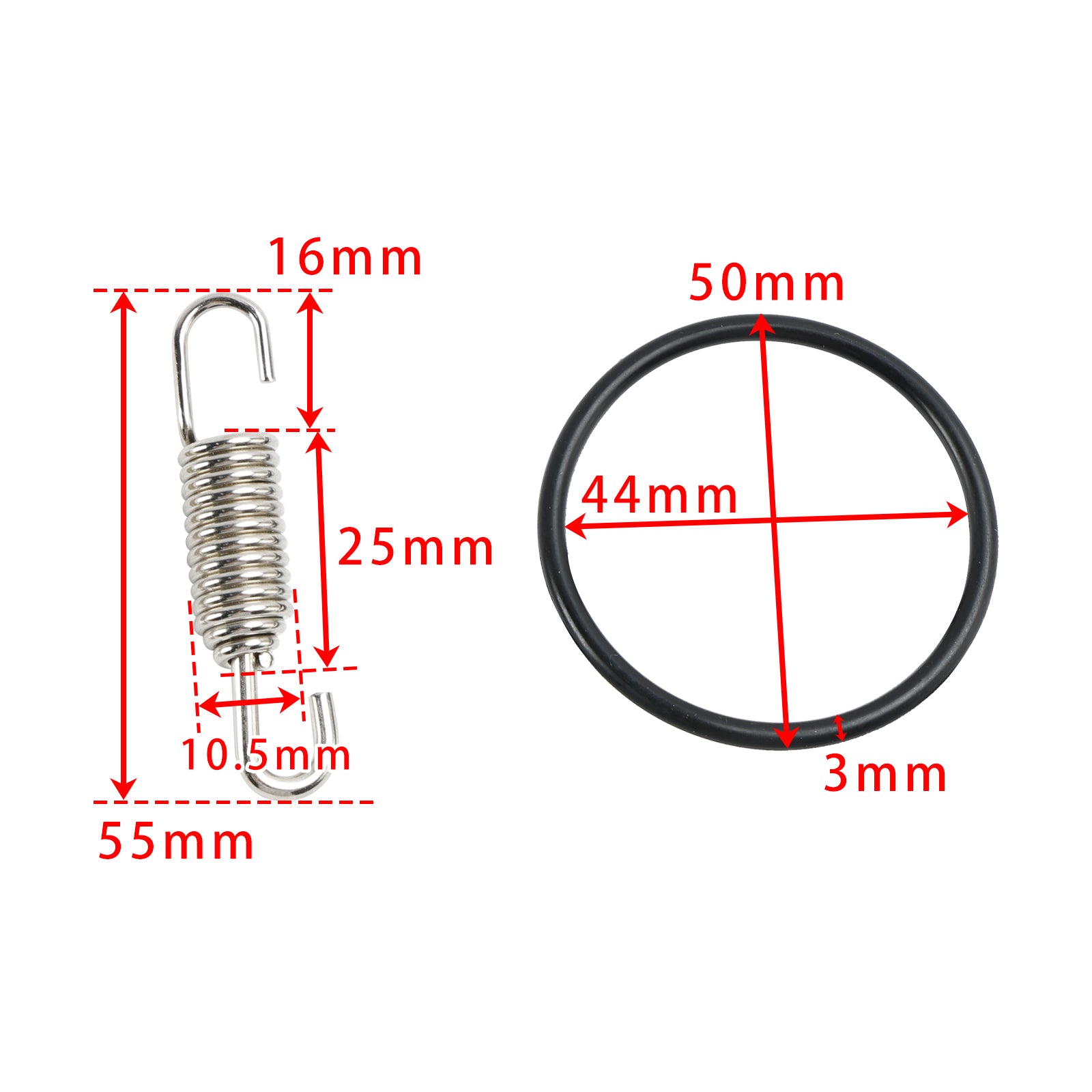 1999-2021 EXC 300 300EXC EXC300 Rin 2 Pack Exhaust Pipe Spring 55mm & Ogs