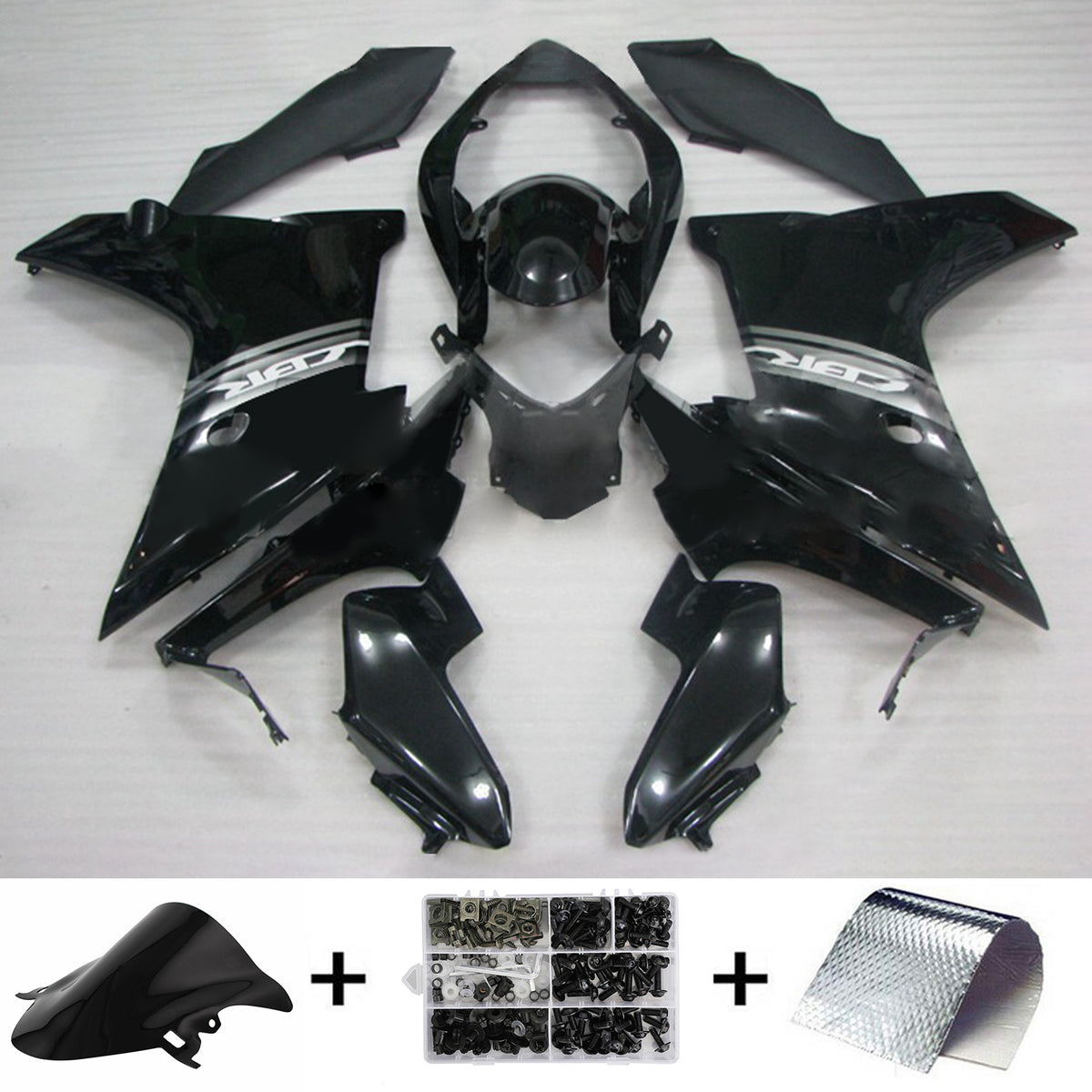 Amotopart 2011–2013 CBR600F Honda schwarzes Verkleidungsset