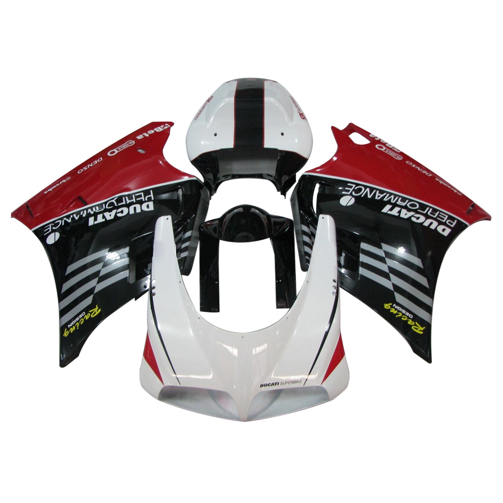 Amotopart Ducati 996 748 1996-2002 Red&Black Style7 Fairing Kit