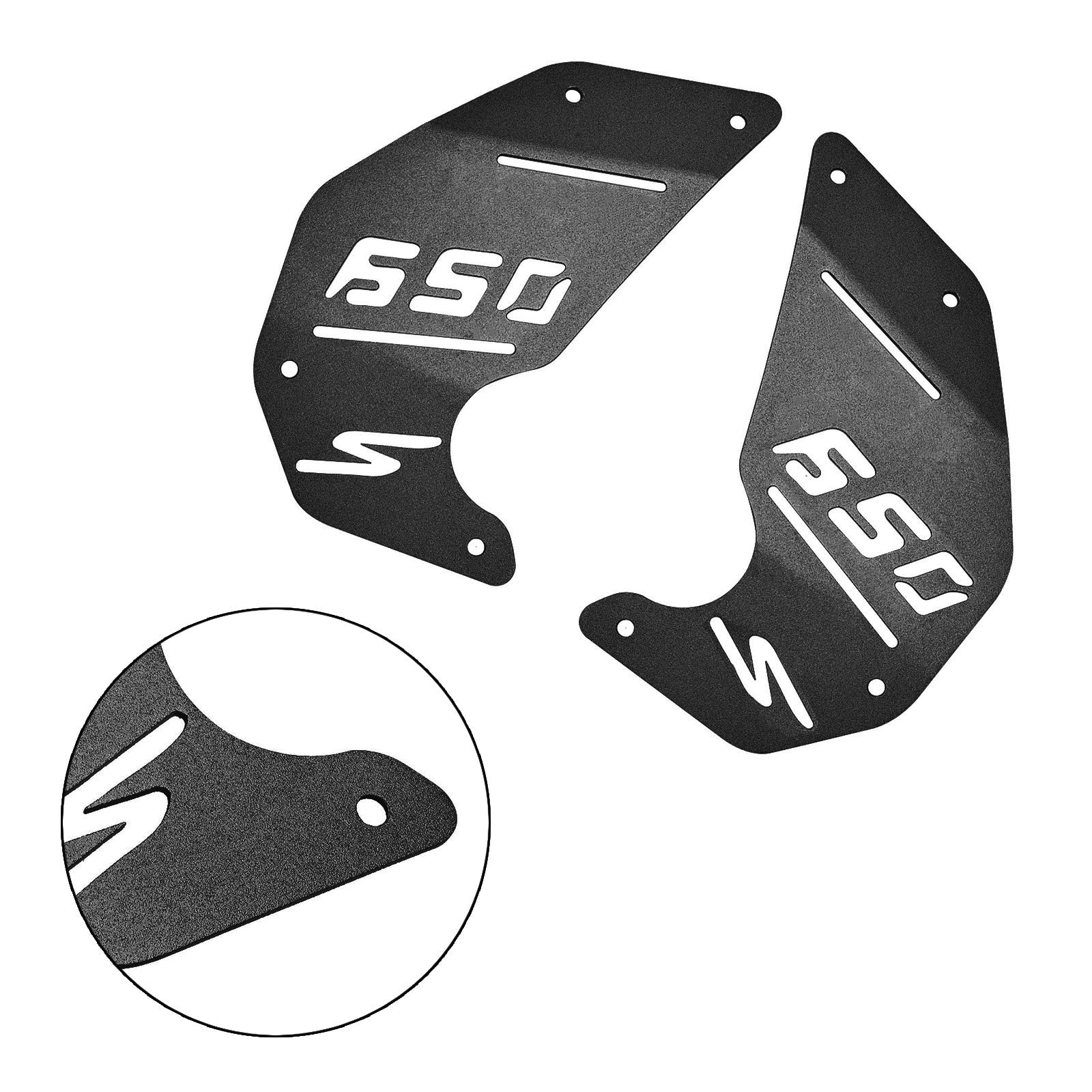 Panneau latéral de plaque de couverture de moteur noir pour Kawasaki Vulcan S En650 Vn650 15-22 Cafe