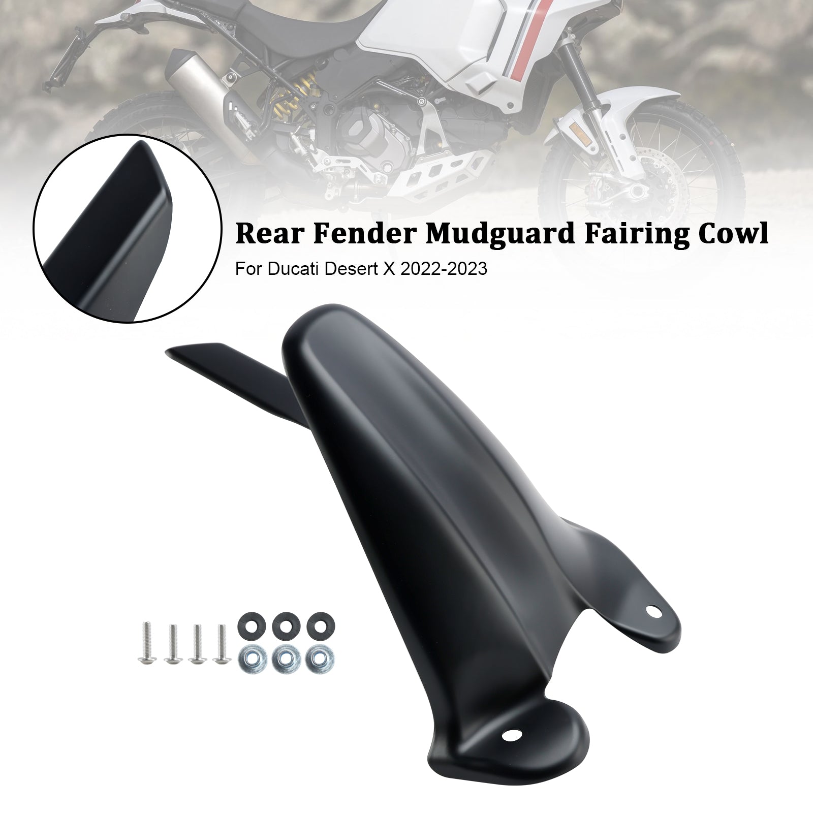 22-23 Ducati Desert X Rear Fender Mudguard Fairing Cowl