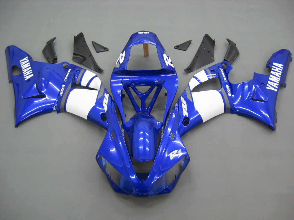 Amotopart 2000-2001 Yamaha YZF 1000 R1 Azul y Blanco Style3 Kit de carenado