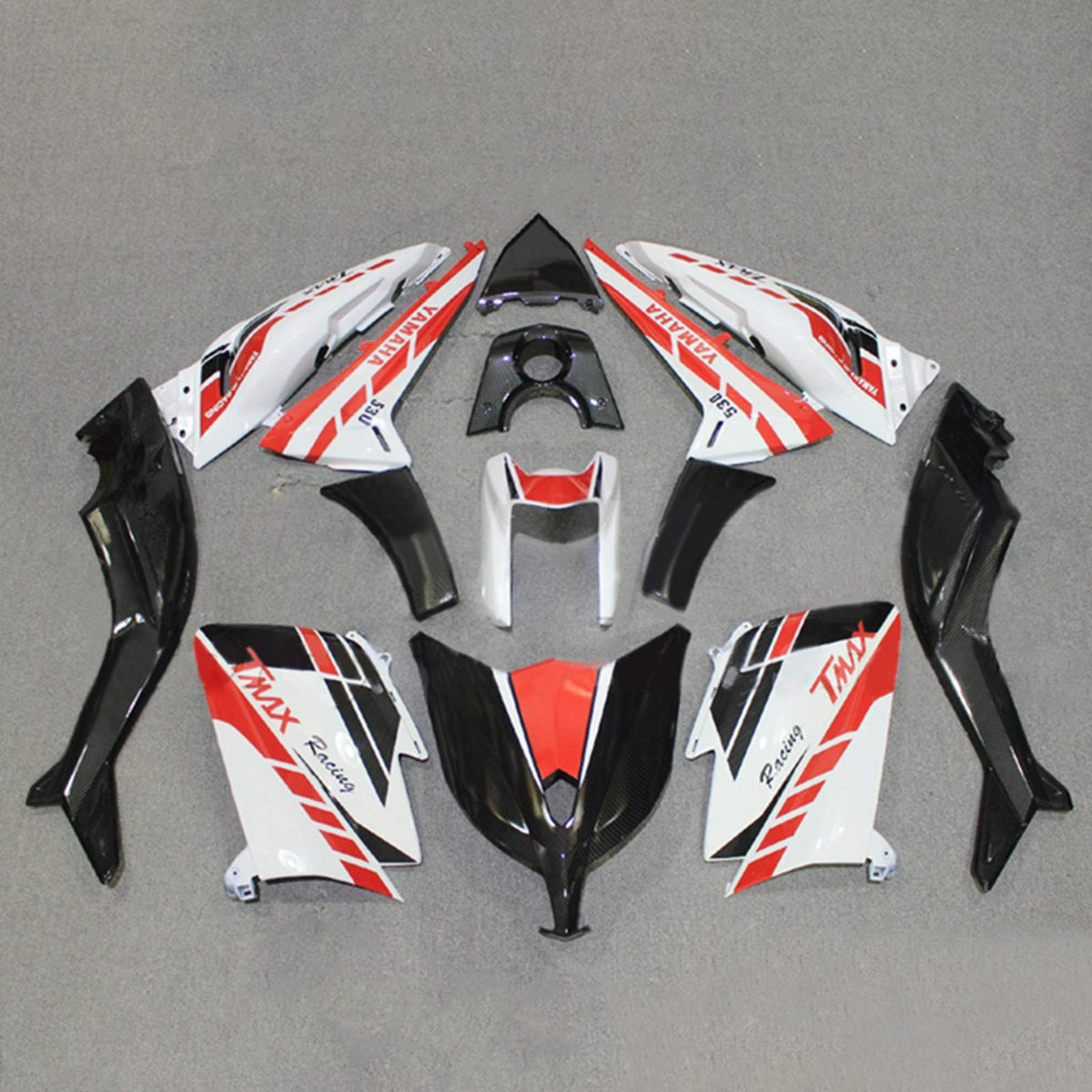 Amotopart 2012-2014 T-Max TMAX530 Yamaha Red&White Style1 Fairing Kit