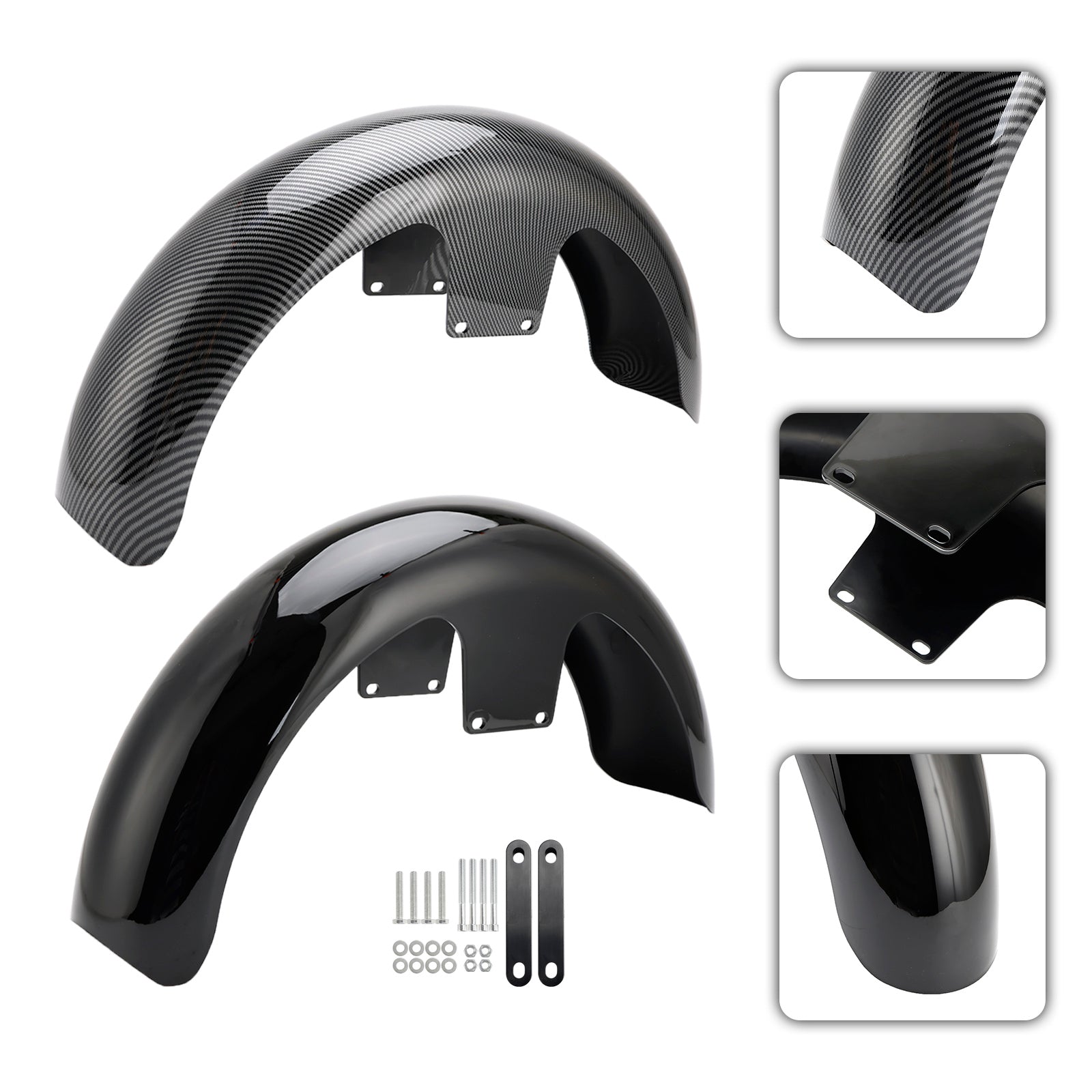 Touring Electra Street Road Glide Bag gers FLHT FLHR19" Wrap Front Fender ABS