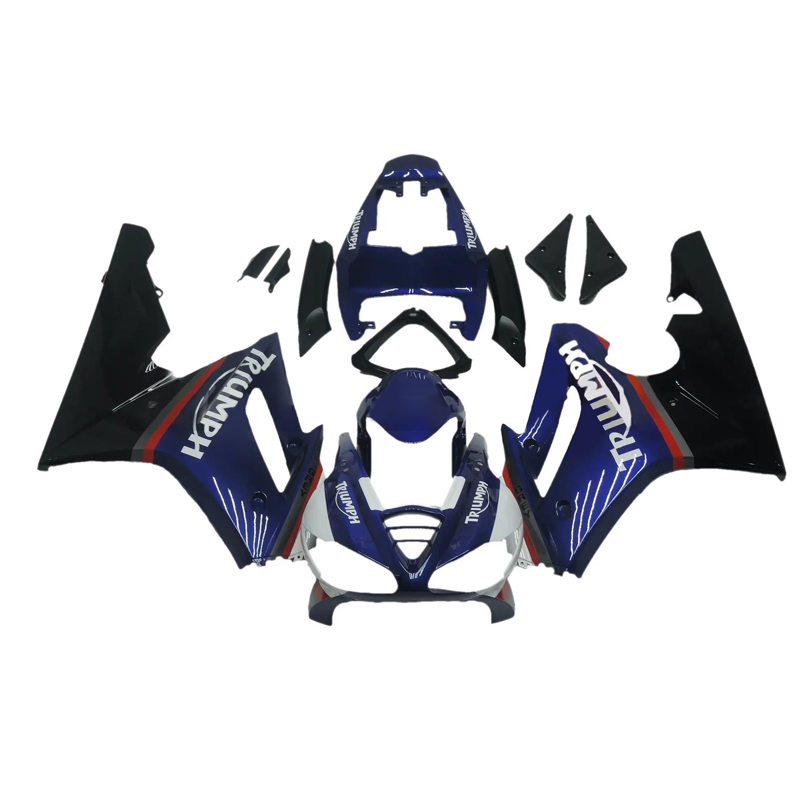 Amotopart 2009-2012 Kit carena Triumph Daytona 675 blu e nero Style2