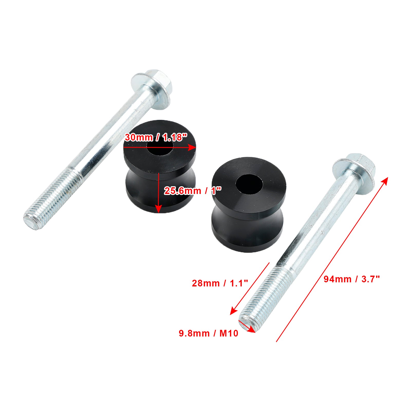 Schwarzes rundes Lenker-Riser-Kit 25 mm, passend für Interceptor 650 2018–2023