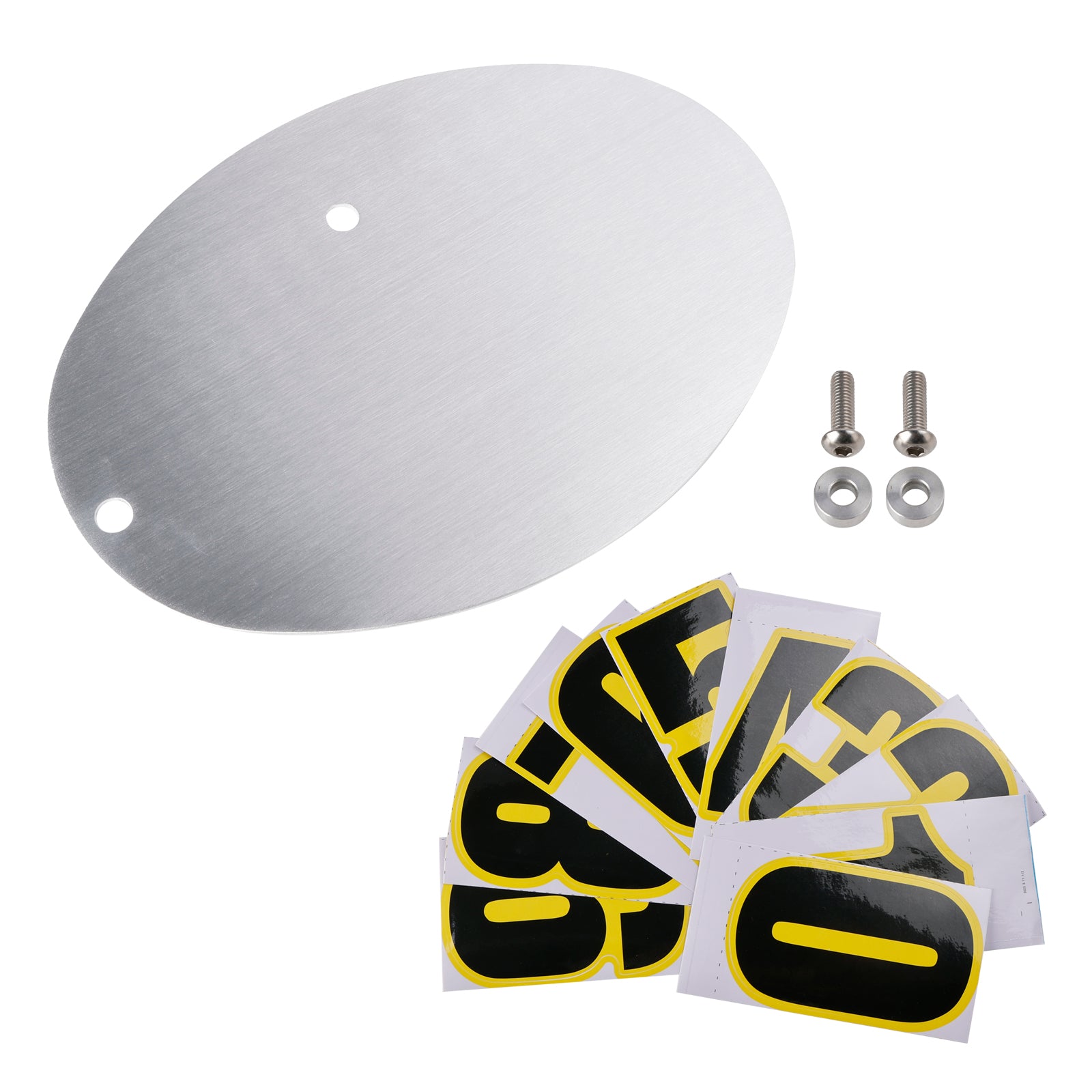 DIY Universal Motorcycle License Plate Aluminium Custom Oval Number Plate