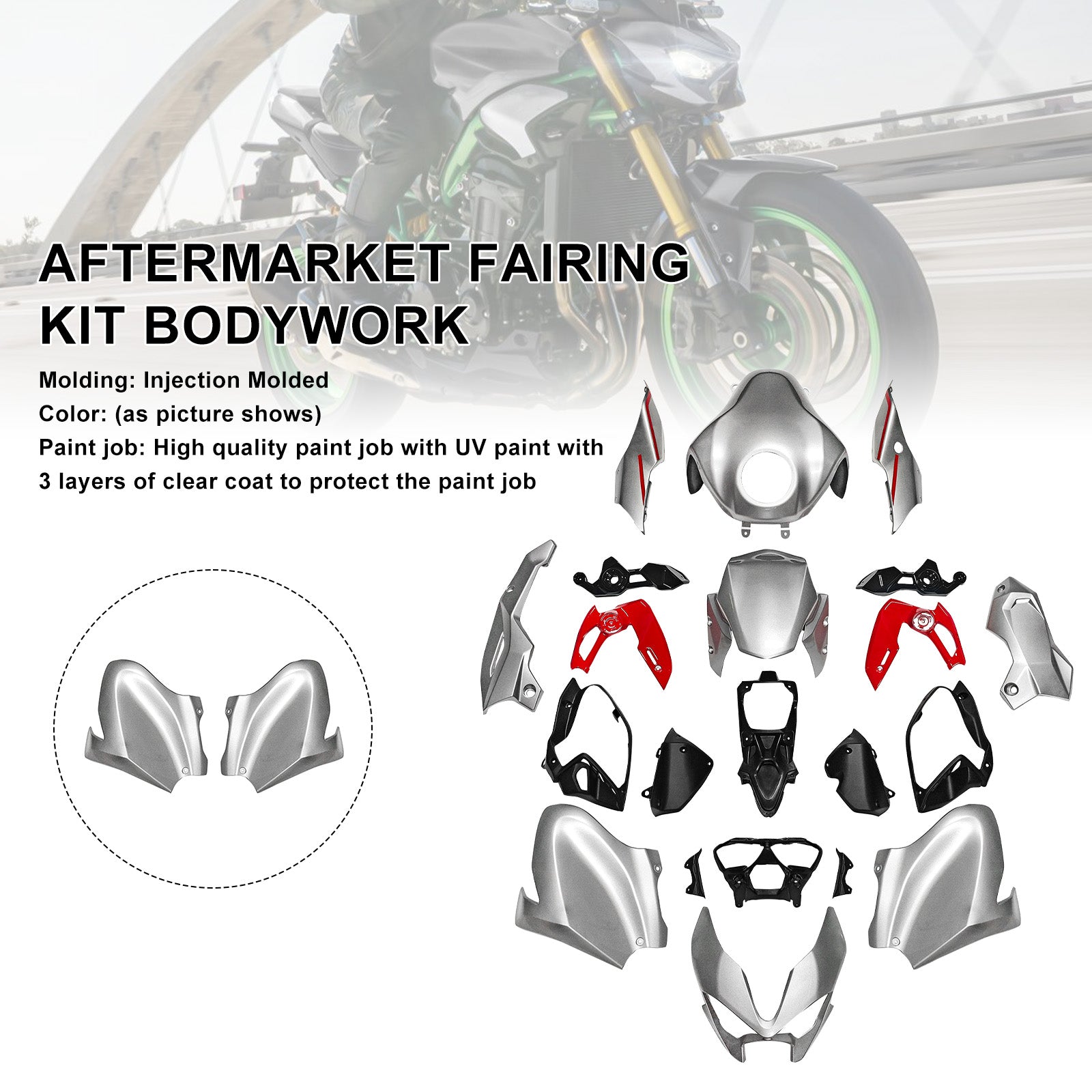 Amotopart 2025-2026 Kawasaki Z900 Fairing Kit Collection