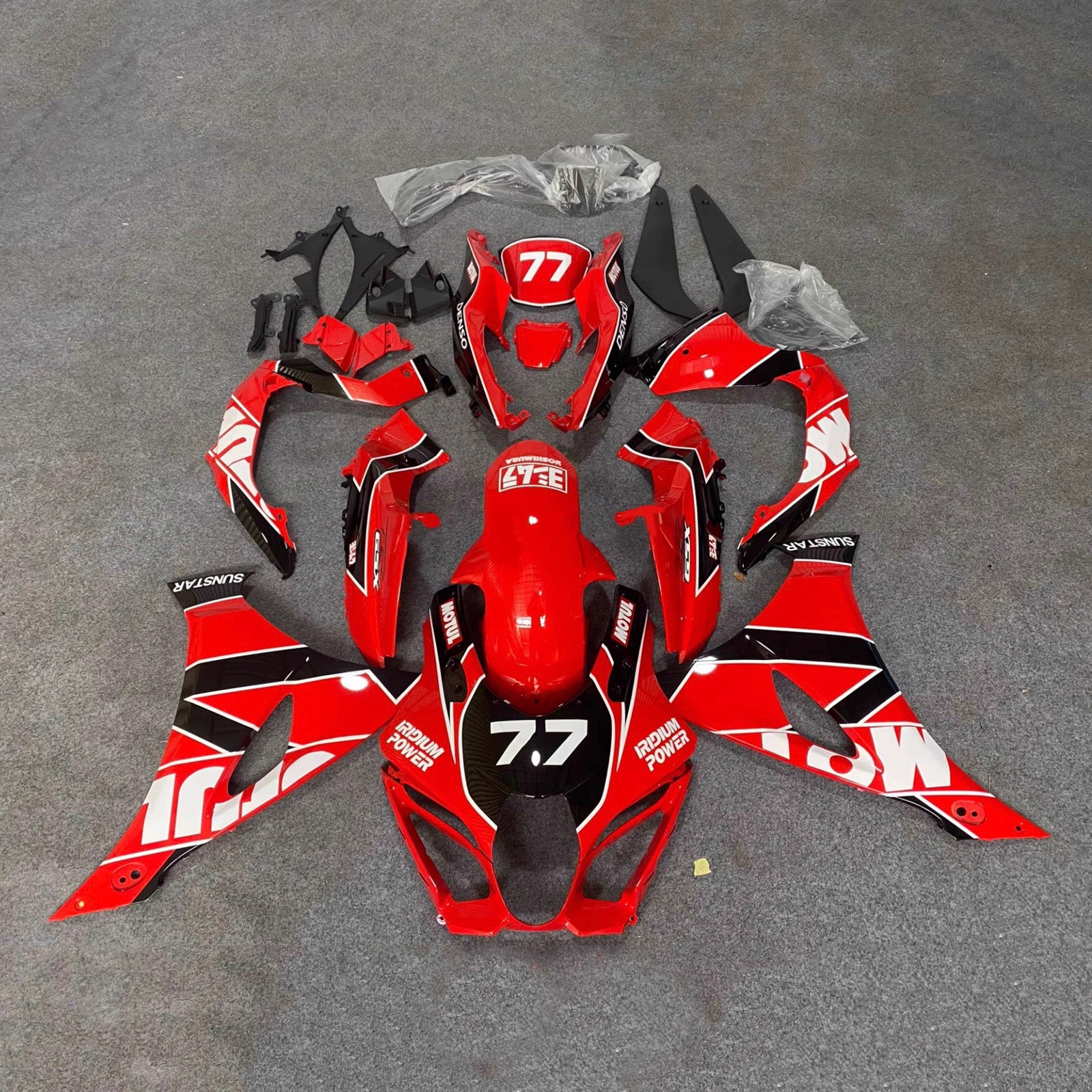Amotopart 2017-2025 Suzuki GSXR1000 Red Black White Fairing Kit