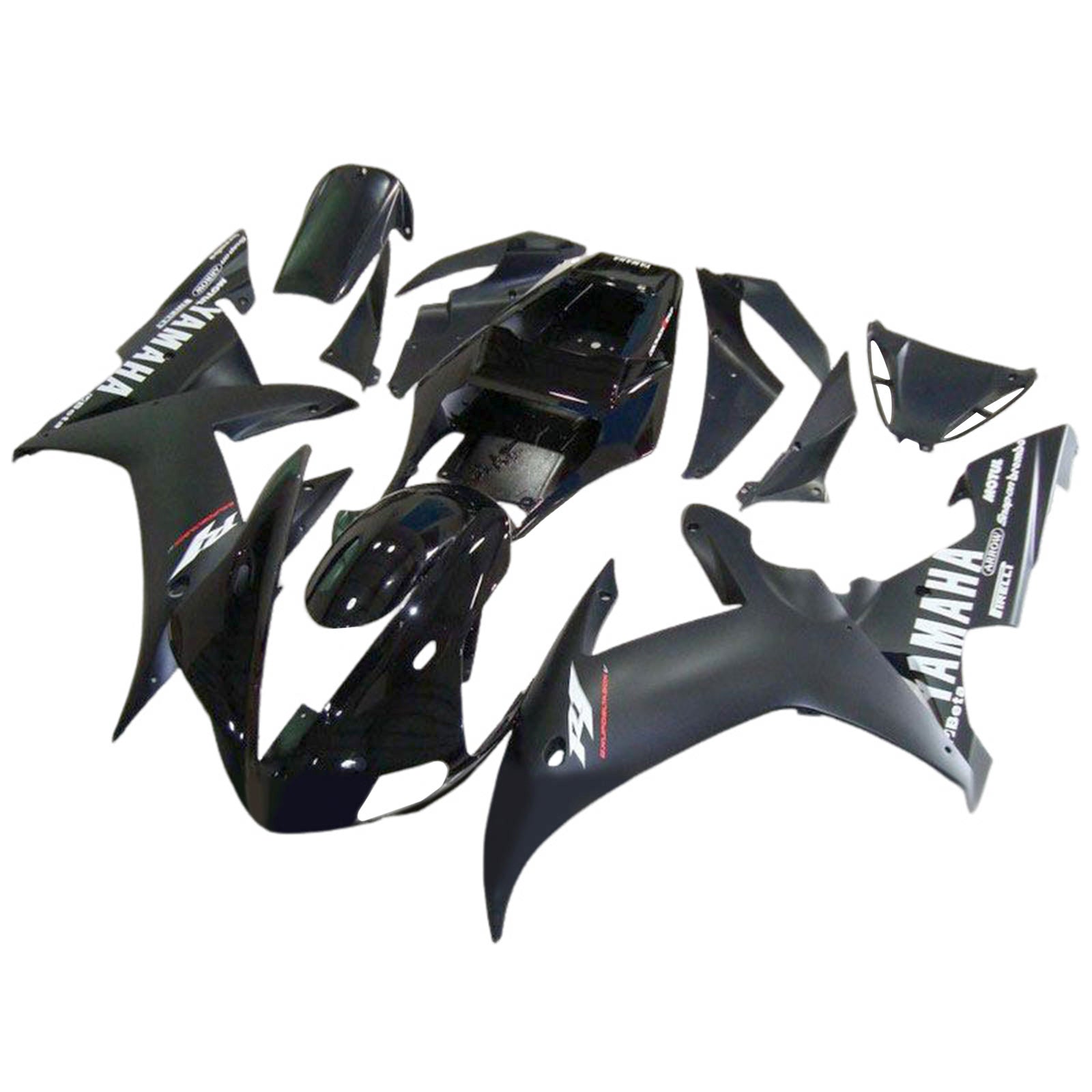 Amotopart 2002-2003 Yamaha YZF R1 Black & Logo Fairing Kit