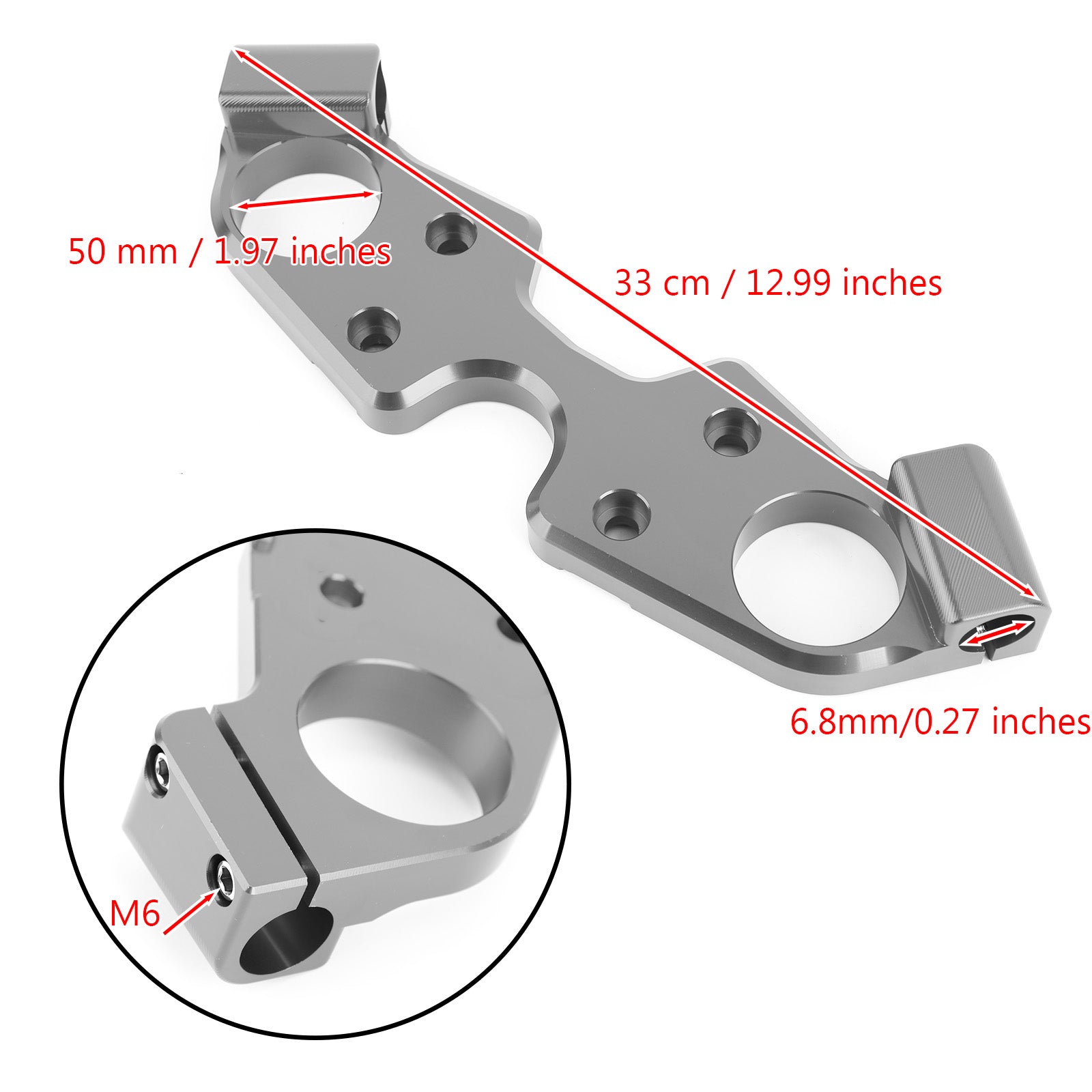 Morsetto superiore superiore anteriore abbassamento piastra tripla per Suzuki GSX1300R 08-20 Hayabusa