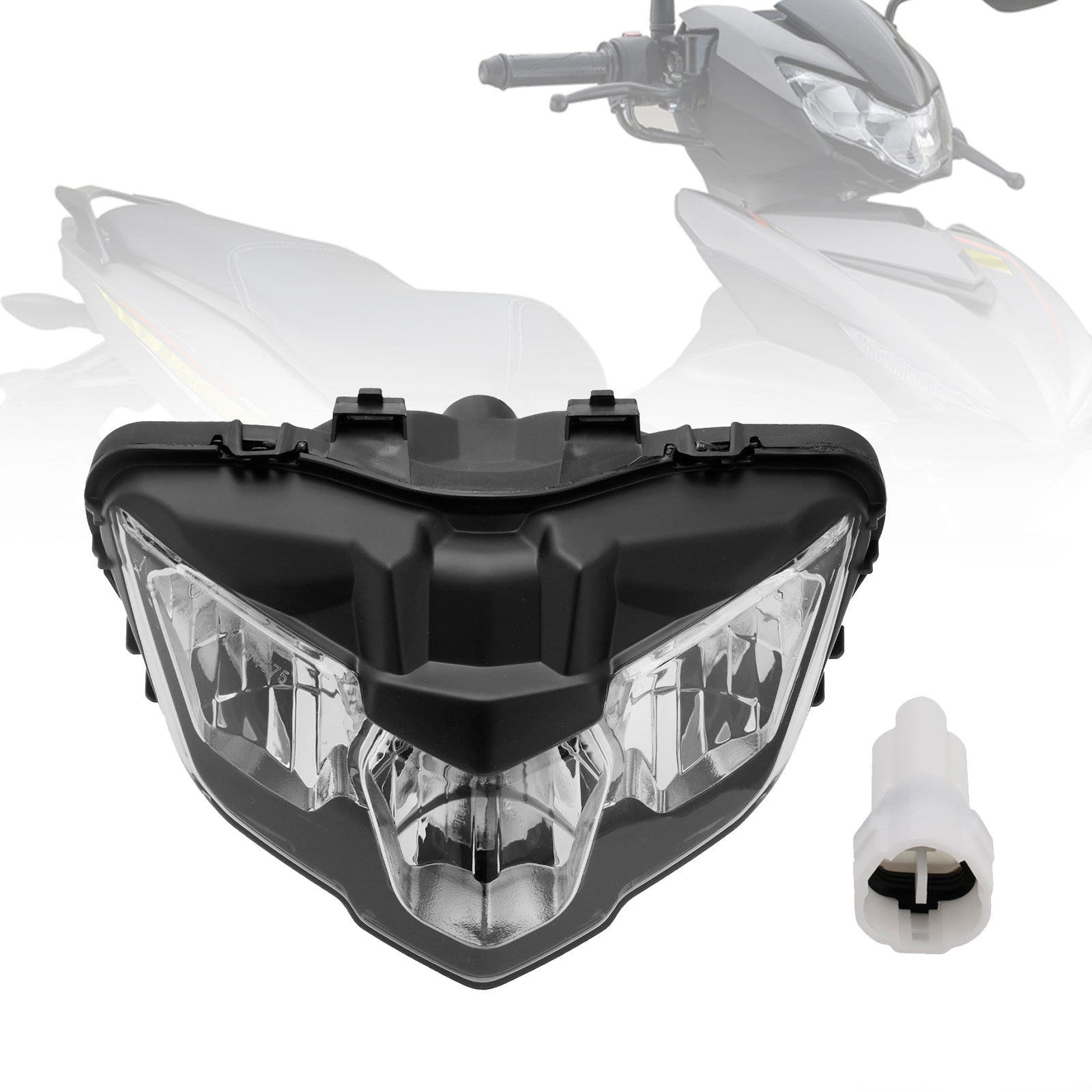 Protecteur Led de calandre de phare avant, pour Yamaha Y15ZR V2 2019 – 2021, fumée