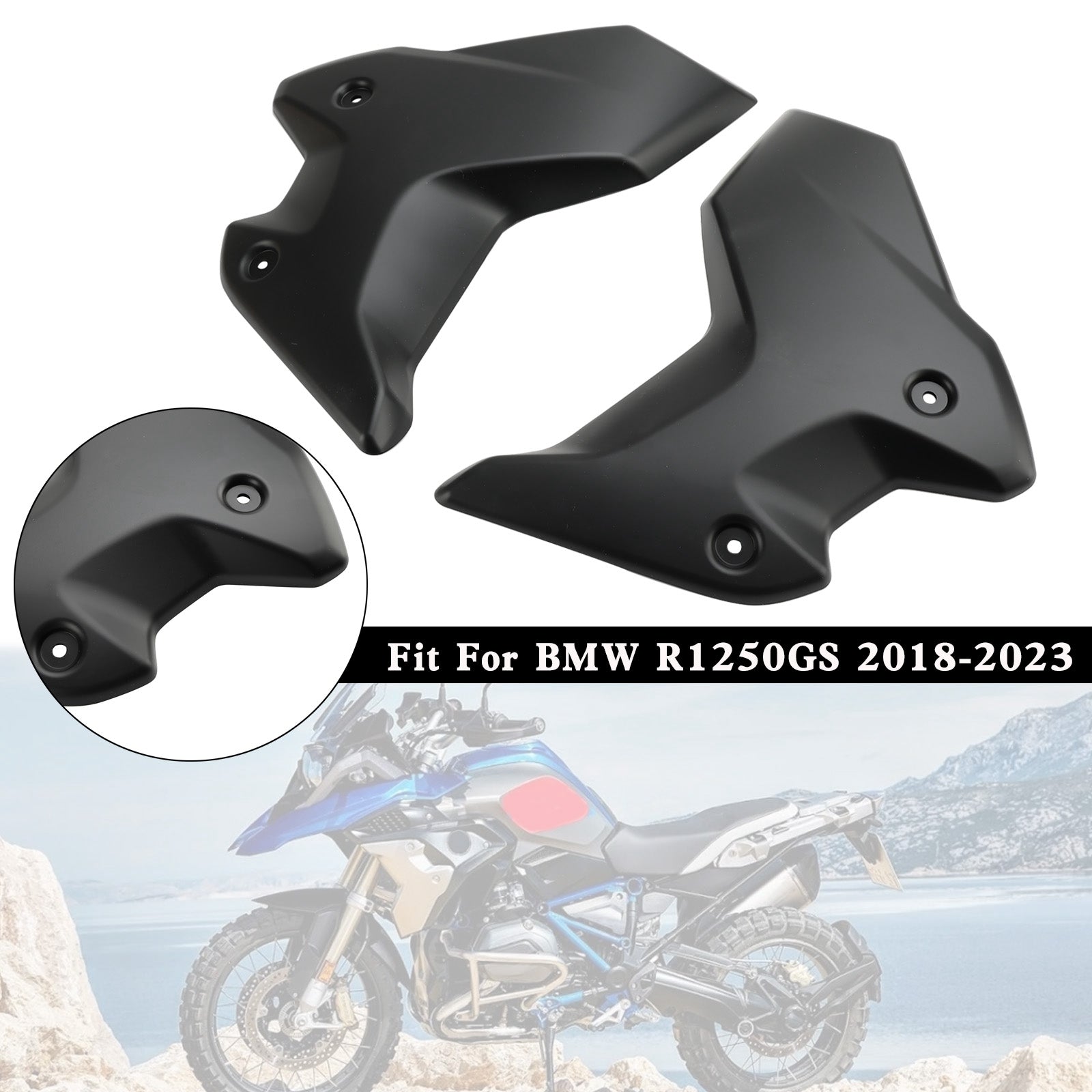 18-23 BMW R1250GS Side Frame Fairing Cowl Guards Radiator Cover