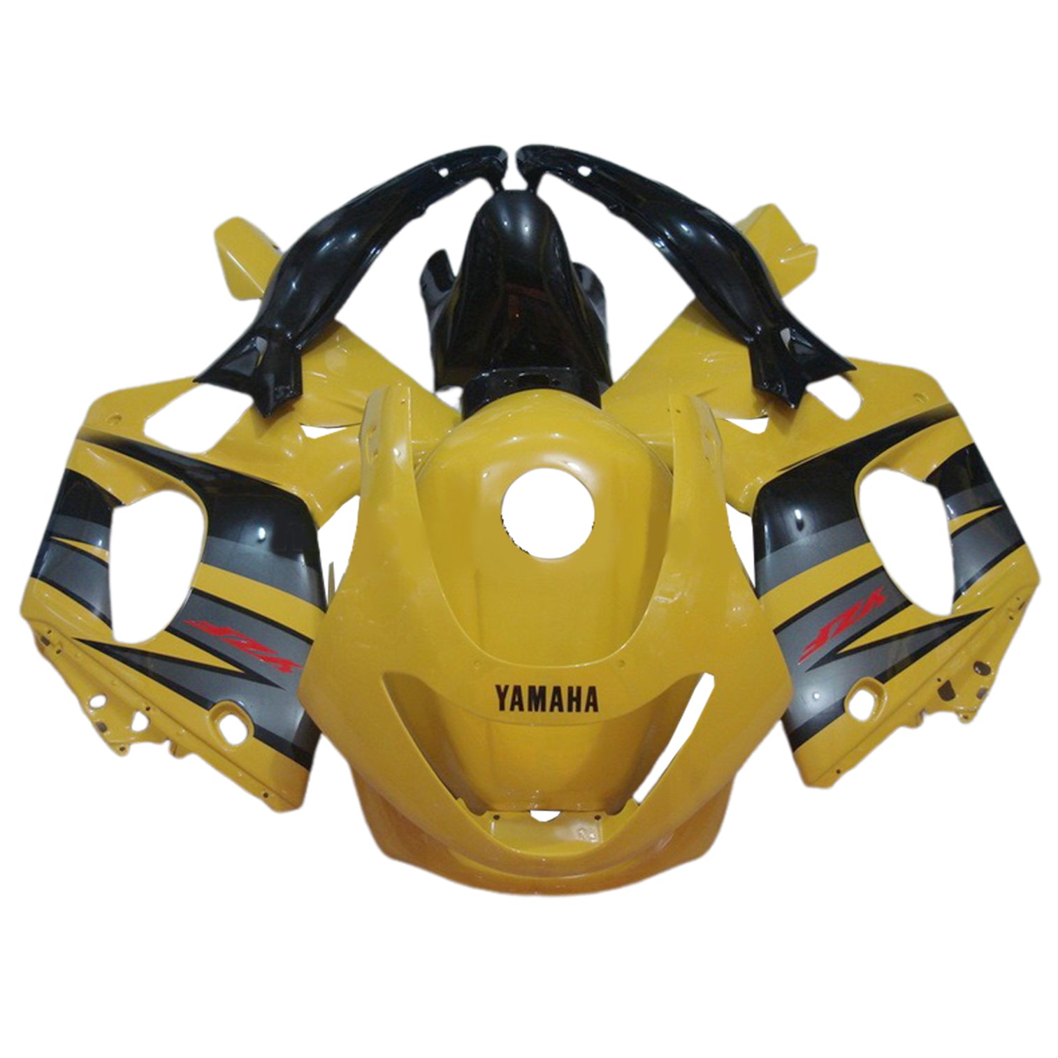 Amotopart 1996-2007 Yamaha YZF 600R Thundercat Black Grey Yellow Fairing Kit