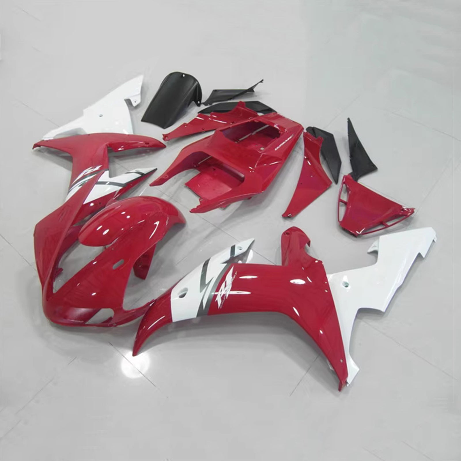 Amotopart 2002-2003 Yamaha YZF 1000 R1 Red/White Fairing Kit