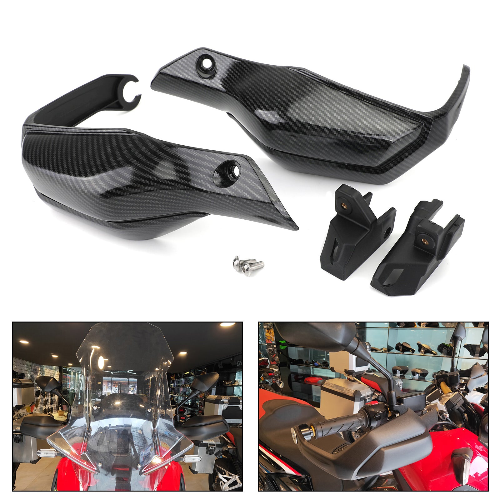 17-20 Honda X-ADV 750 Handguard Handlebar Shells Protector Carbon