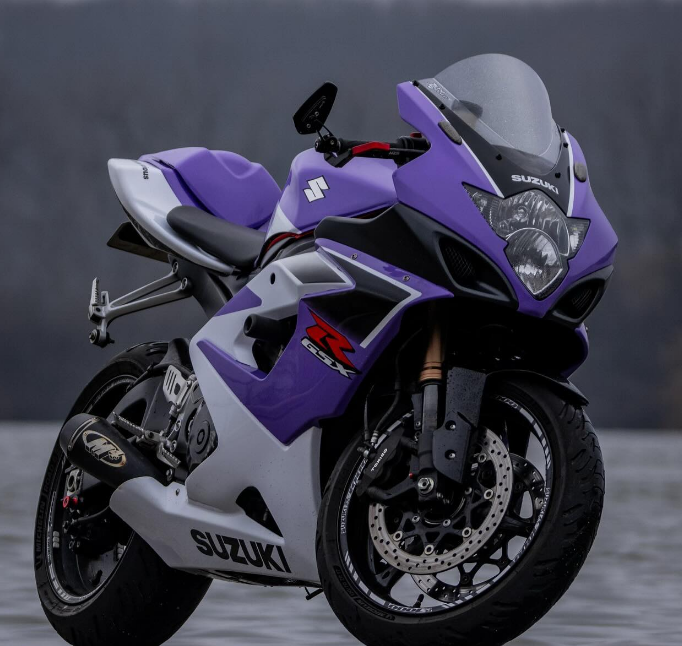 Amotopart 2005-2006 Suzuki GSXR1000 Kit de carenado blanco morado