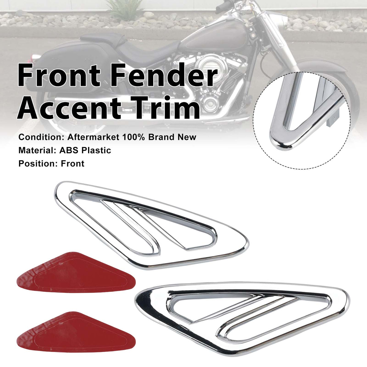 2001-2017 Honda GL1800 Goldwing 1800 Front Fender Accent Trim