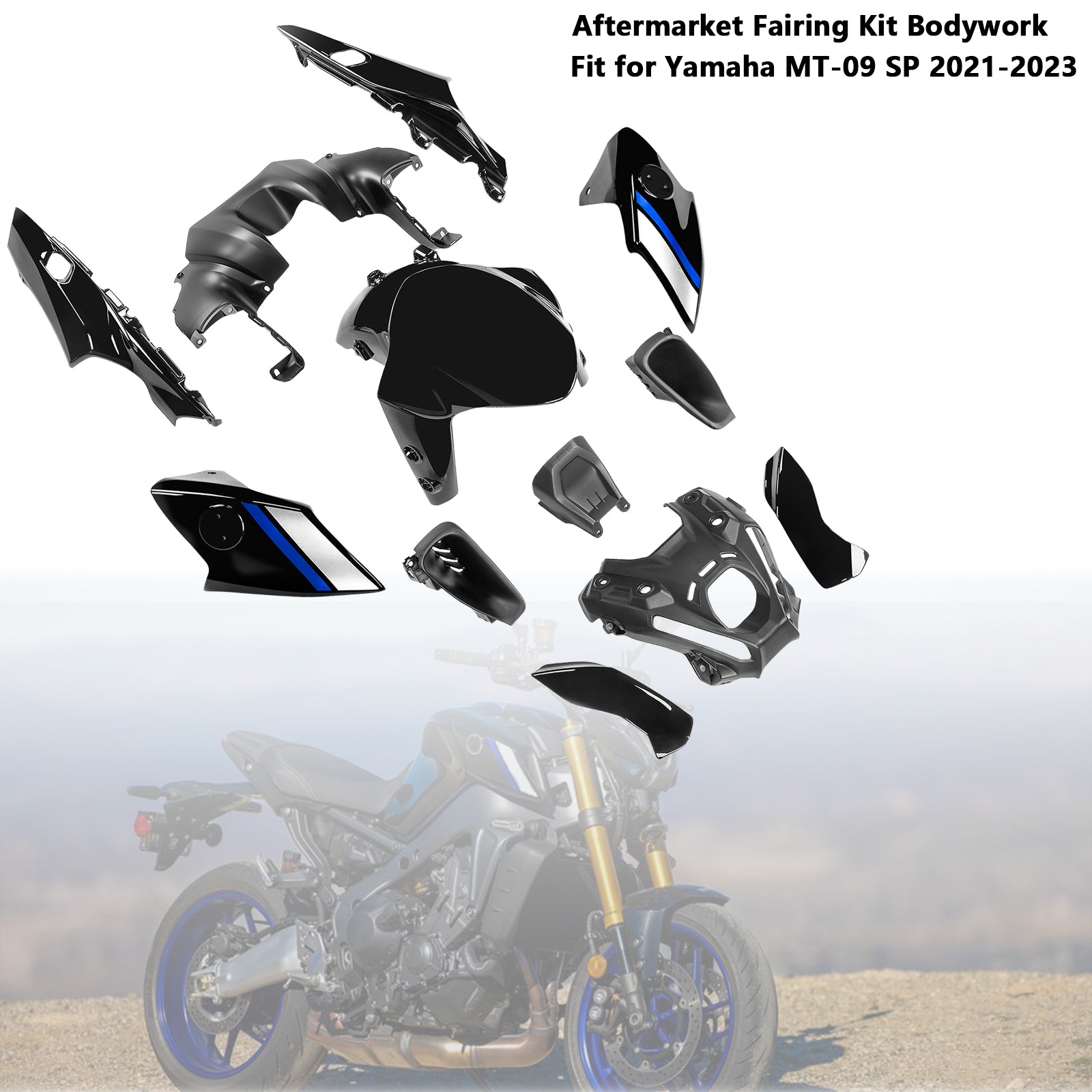 Amotopart 2021-2023 Yamaha MT 09 Fairing Kit