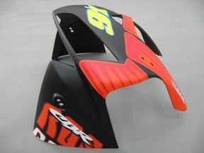 Amotopart 2005–2006 Honda CBR600RR Mattschwarz mit roten Logos Verkleidungsset