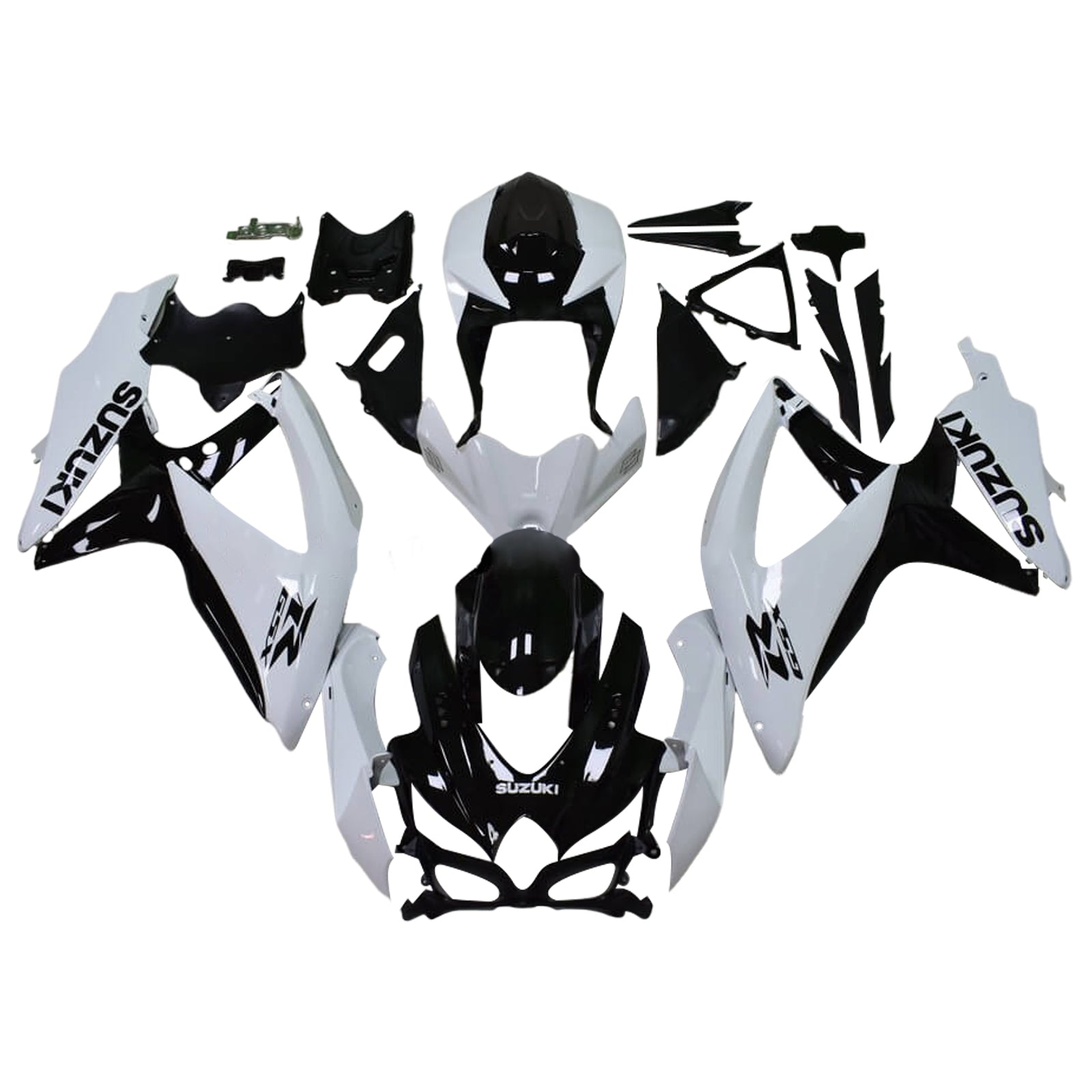 Amotopart 2008-2010 K8 GSXR 600/750 Suzuki Kit carena bianco e nero