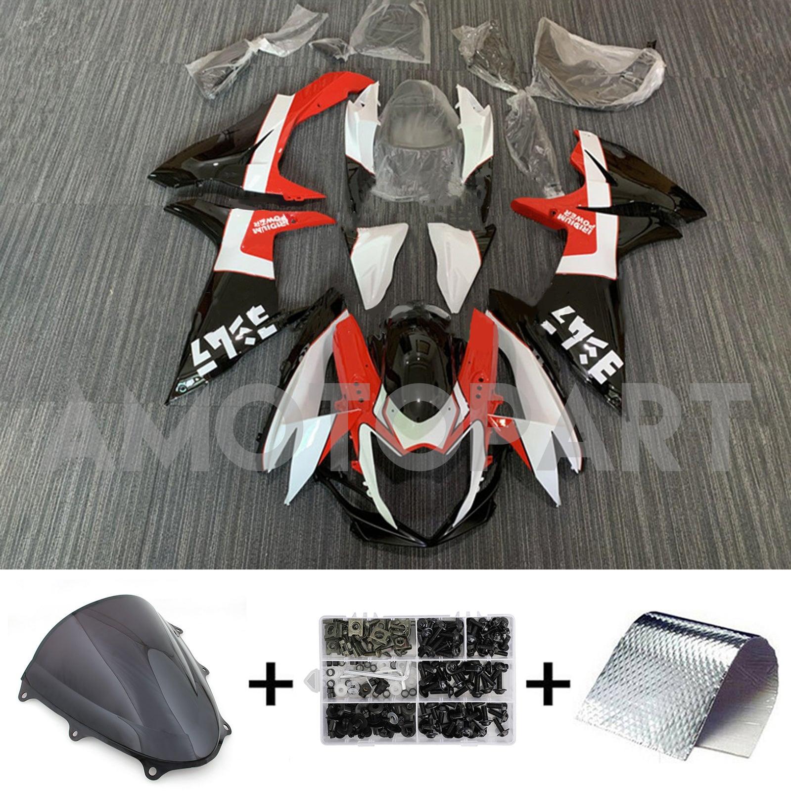 AMOTOPT 2011-2025 GSXR 600/750 SUZUKI RED & BLACK Fairing Kit
