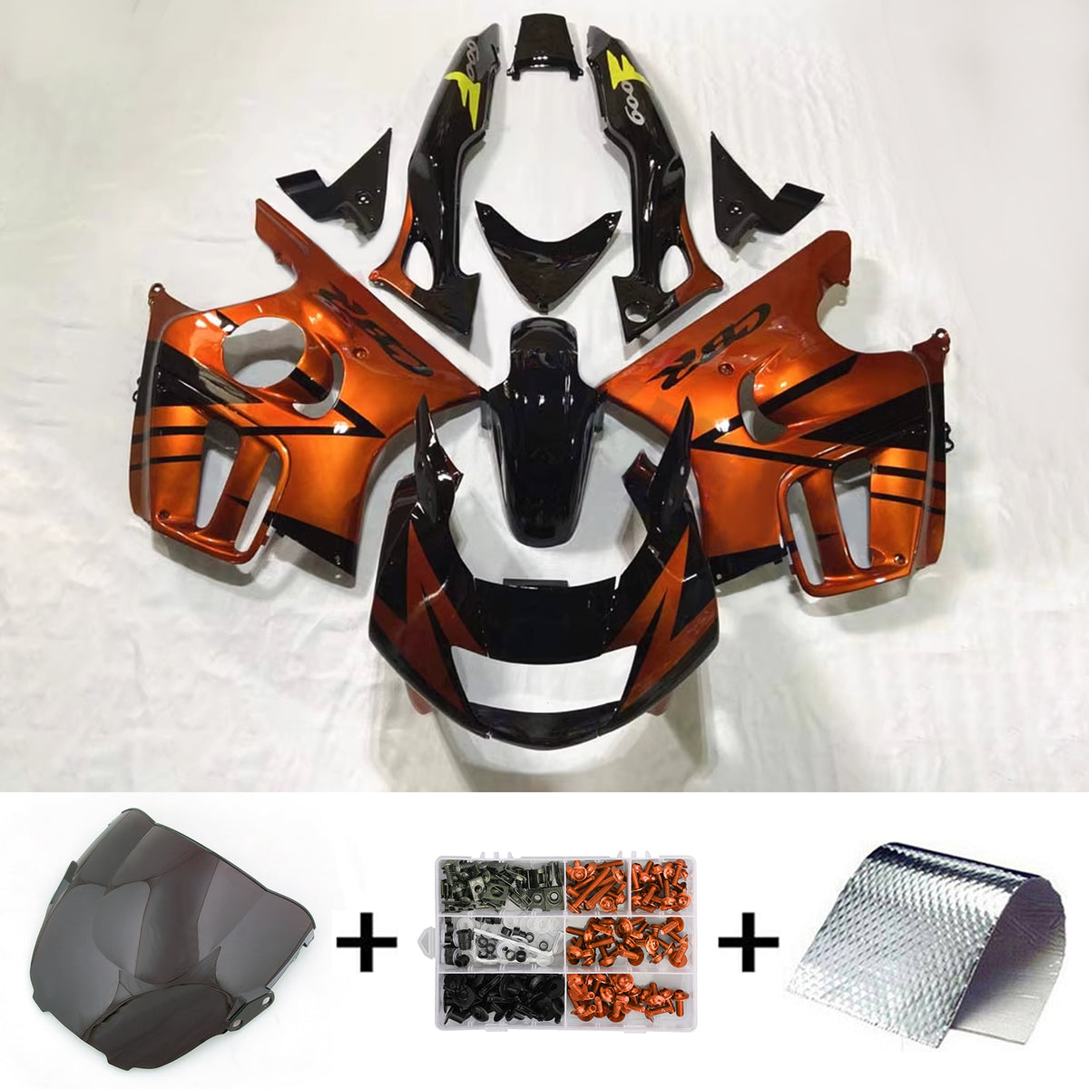 Amotopart 1997-1998 CBR600 F3 Honda Dark Orange Fairing Kit