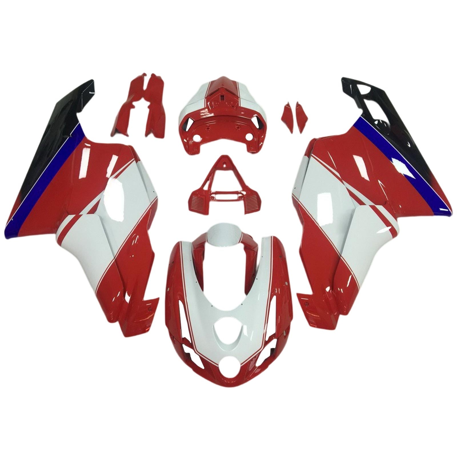 Amotopart 2003 2004 Ducati 999 749 Red&White Style7 Fairing Kit