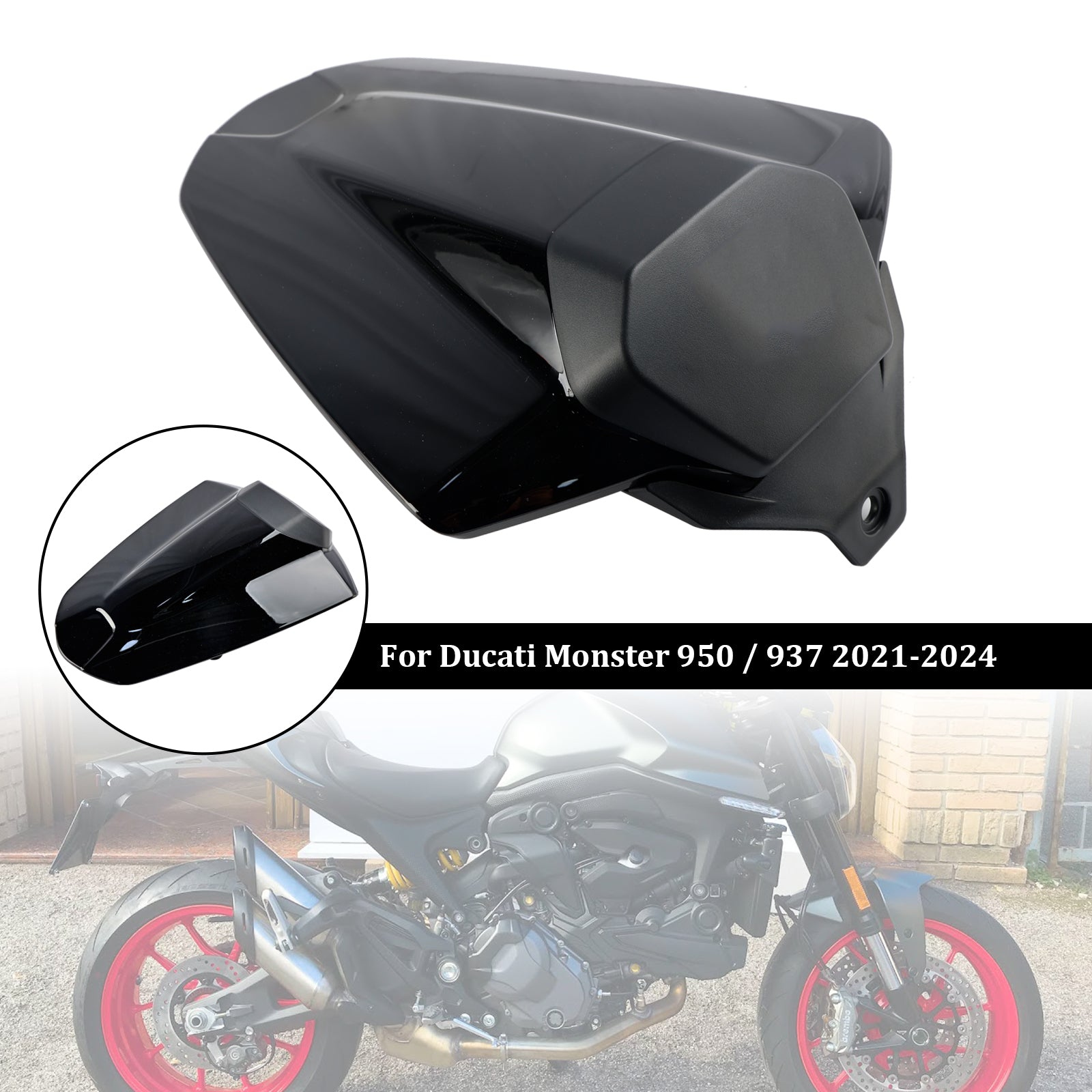 21-24 Ducati Monster 950 937 Housse de siège arrière Capot de carénage