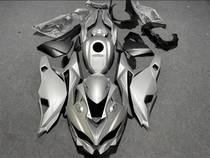 Amotopart 2019-2024 Kawasaki Ninja ZX25R ZX4R ZX4RR Kit de carénage argent noir