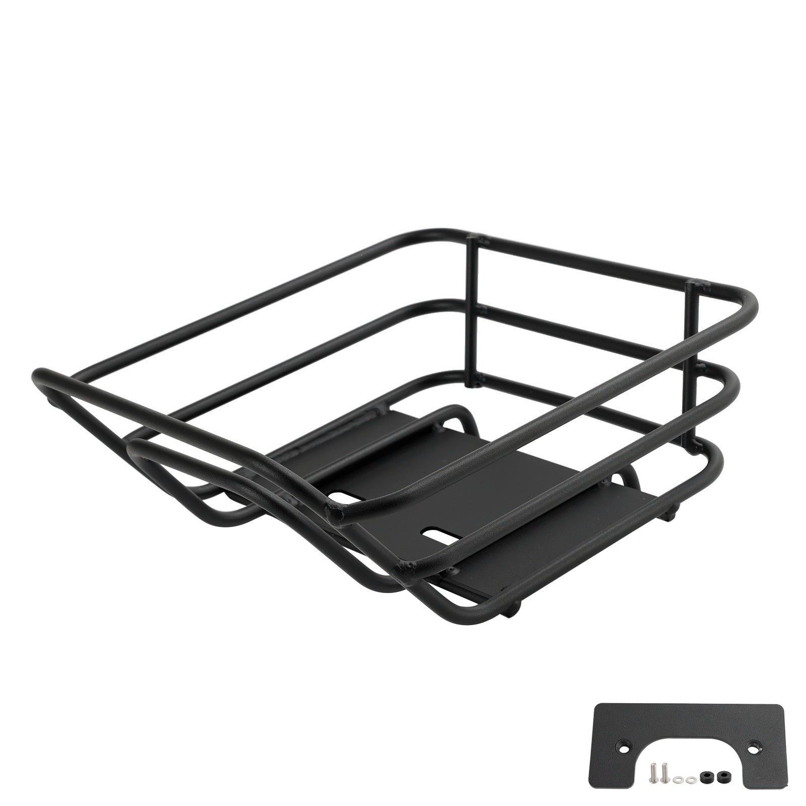 Black Front Rack Carrier Basket For Honda CC110 Cross Cub 110 2023 2024