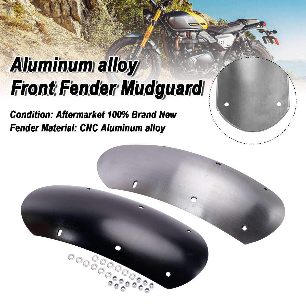 2026-2027 Street Scrambler 900 Aluminum alloy Front Mudguard